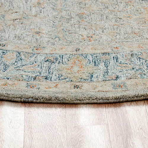 LR Home Vintage Rug — Ivory Blue