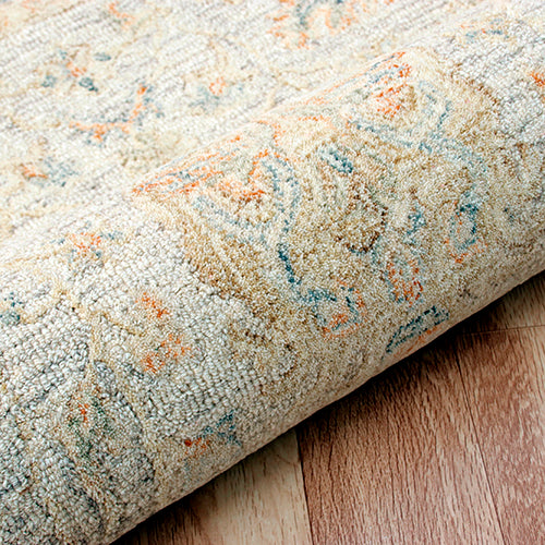 LR Home Vintage Rug — Ivory Blue