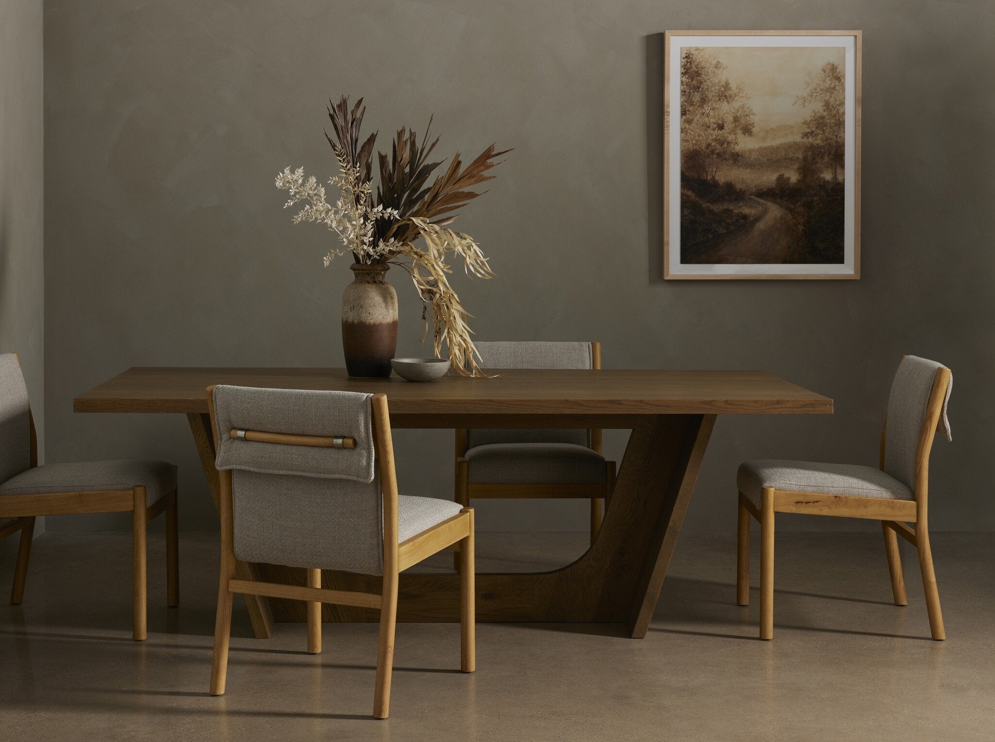 Four Hands Pryor Dining Table-87" — Smoked Grey-Smoked Grey Oak