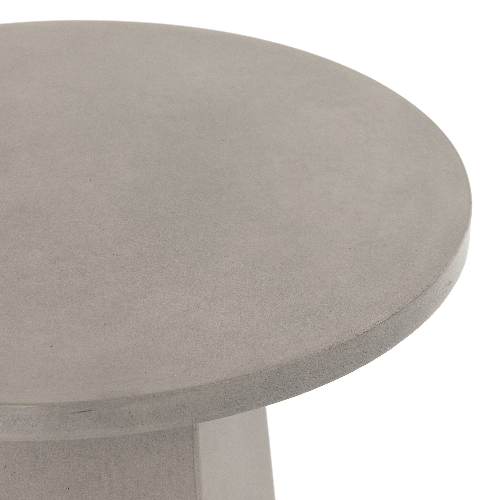 Four Hands Bowman Outdoor End Table — Grey Concrete