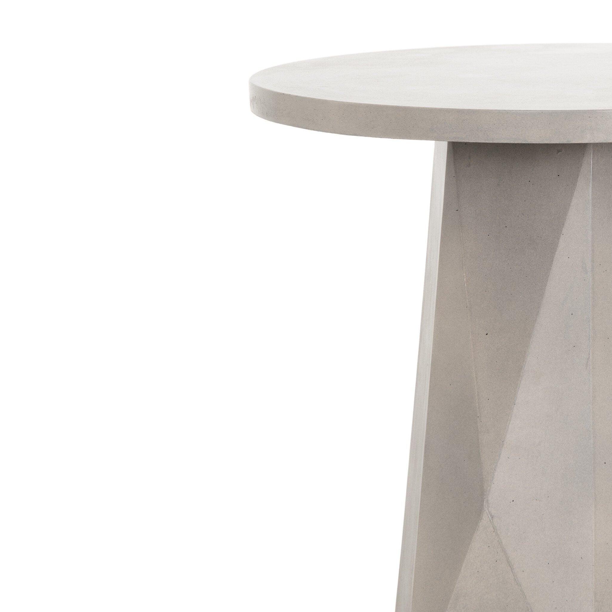 Four Hands Bowman Outdoor End Table — Grey Concrete