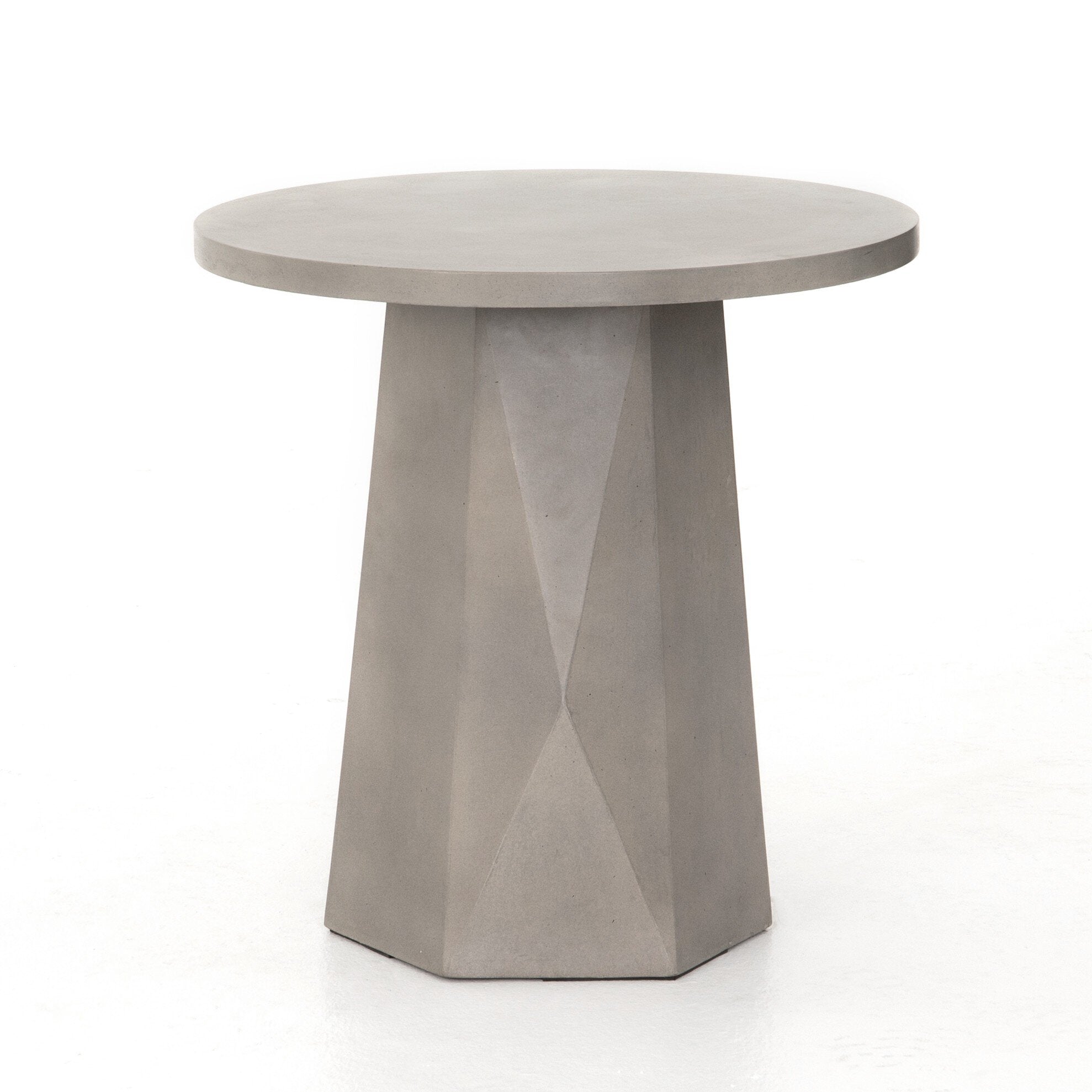 Four Hands Bowman Outdoor End Table — Grey Concrete