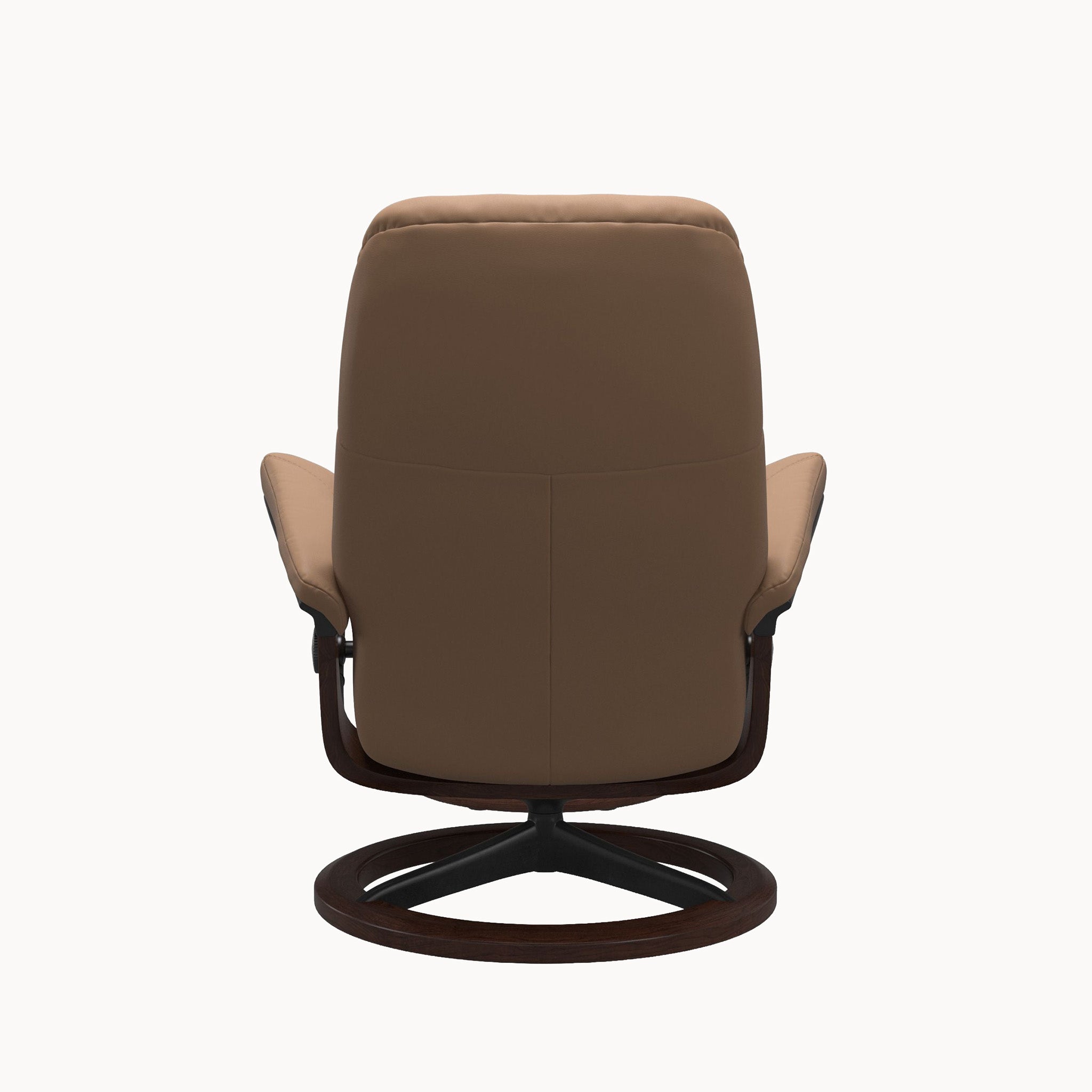Stressless Consul Classic Base Chair & Ottoman - Batick Latte