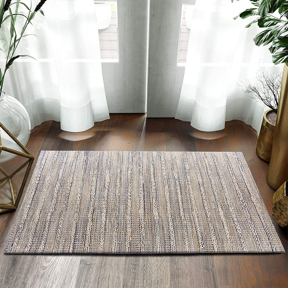 LR Home Bleached Jute Rug — Illusion Blue / Infinity