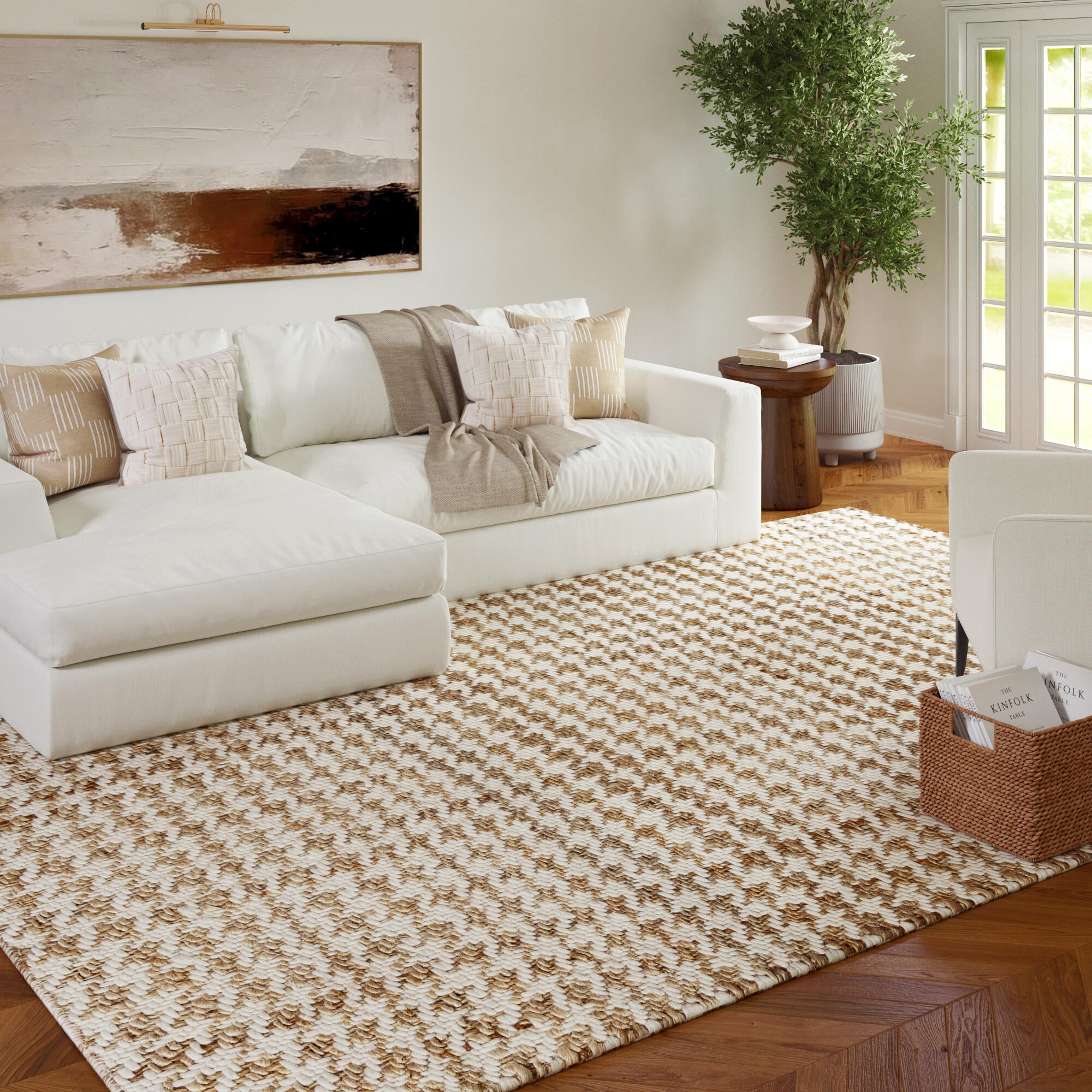 LR Home Coralis Rug — Natural / Ivory