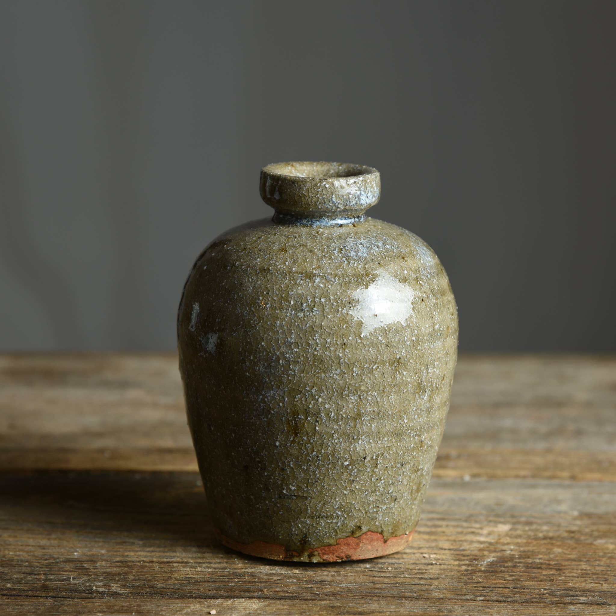 Matt Fishman Pottery Wild Clay Bud Vase in Ash Glaze
