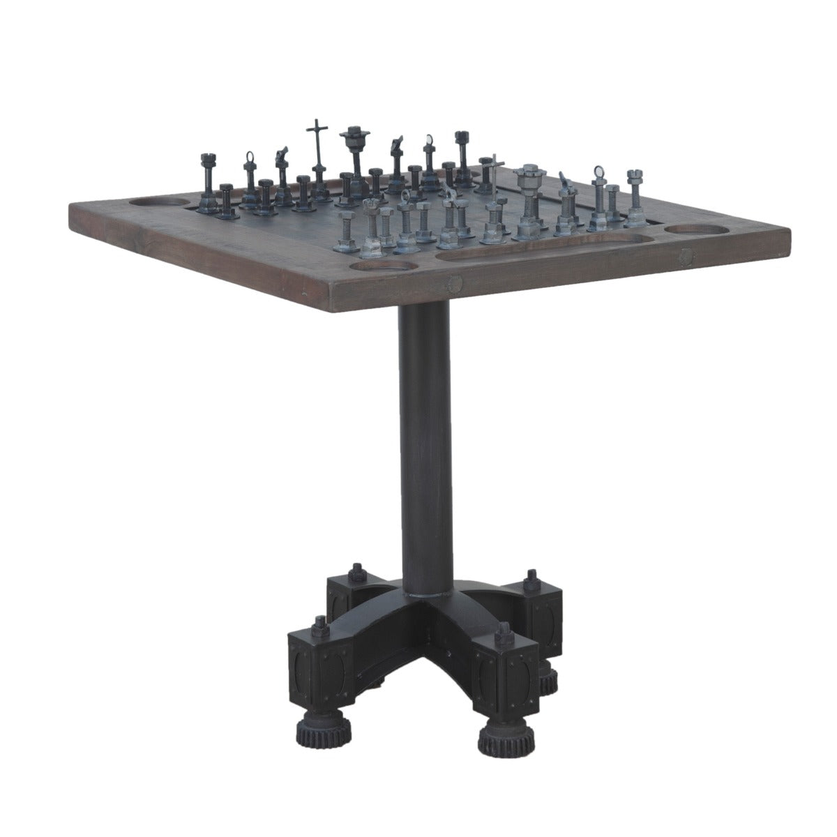 Home Trends & Design Eiffel 30" Chess Bistro Table — Natural