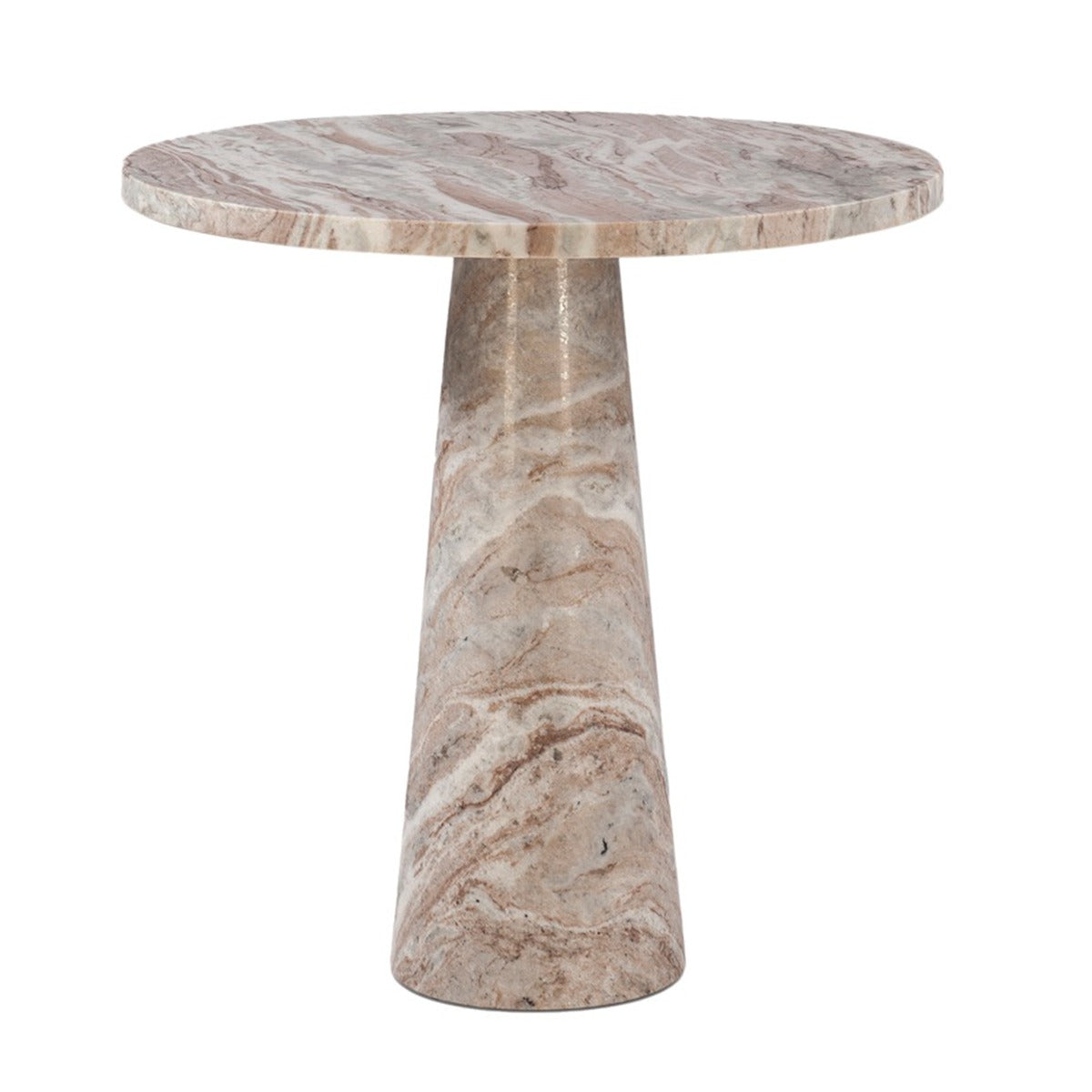 Home Trends & Design Nile 30" Round Dining Table — Brown Toronto Marble