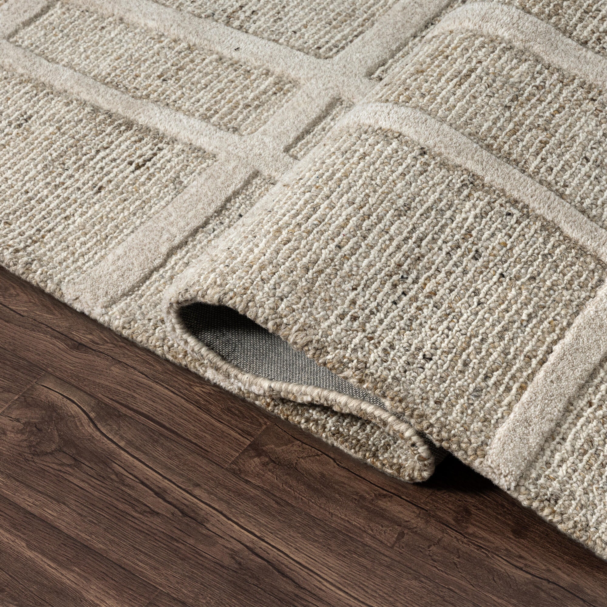 LR Home Marina Rug — TAUPE/IVORY