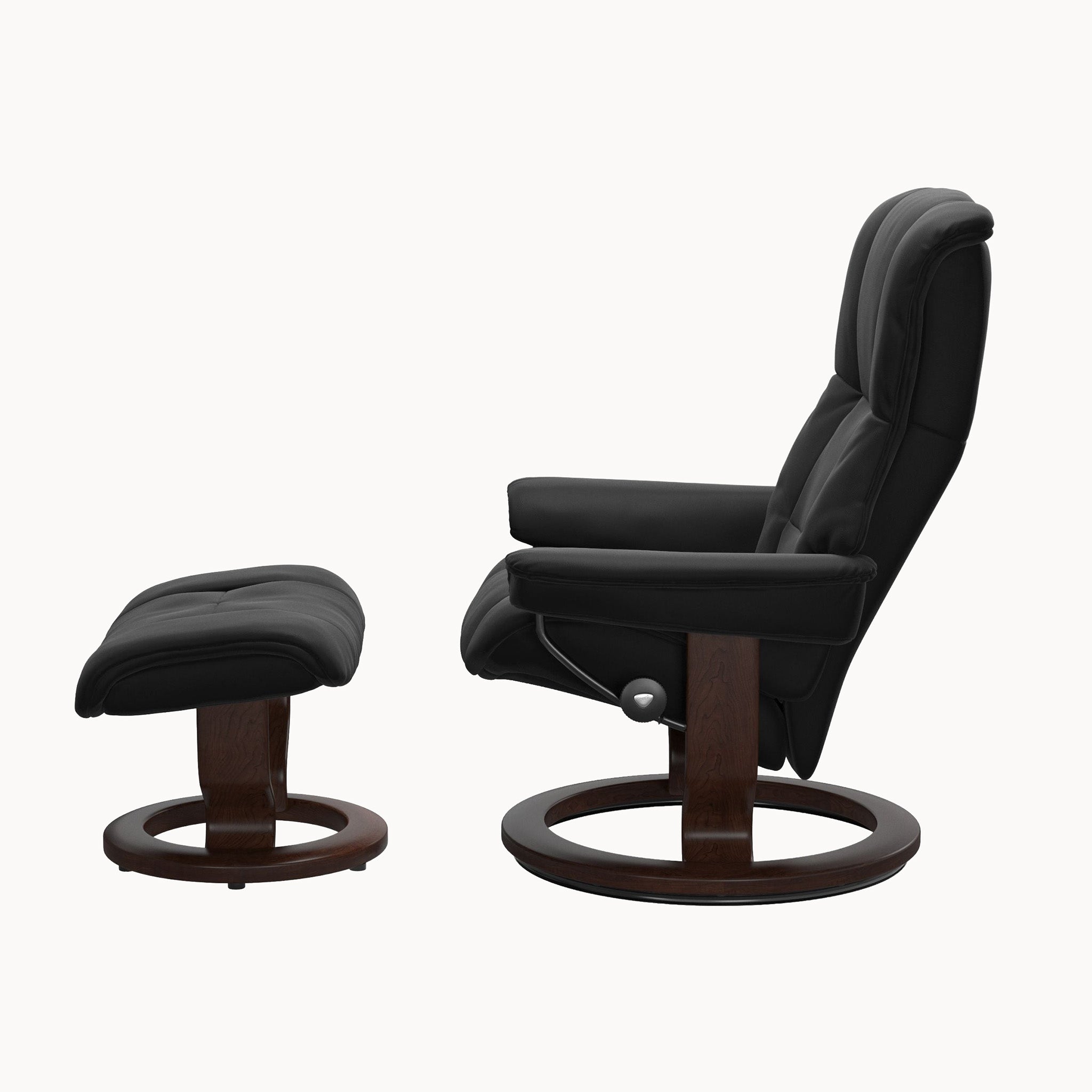 Stressless Mayfair Classic Base Chair & Ottoman - Paloma Black