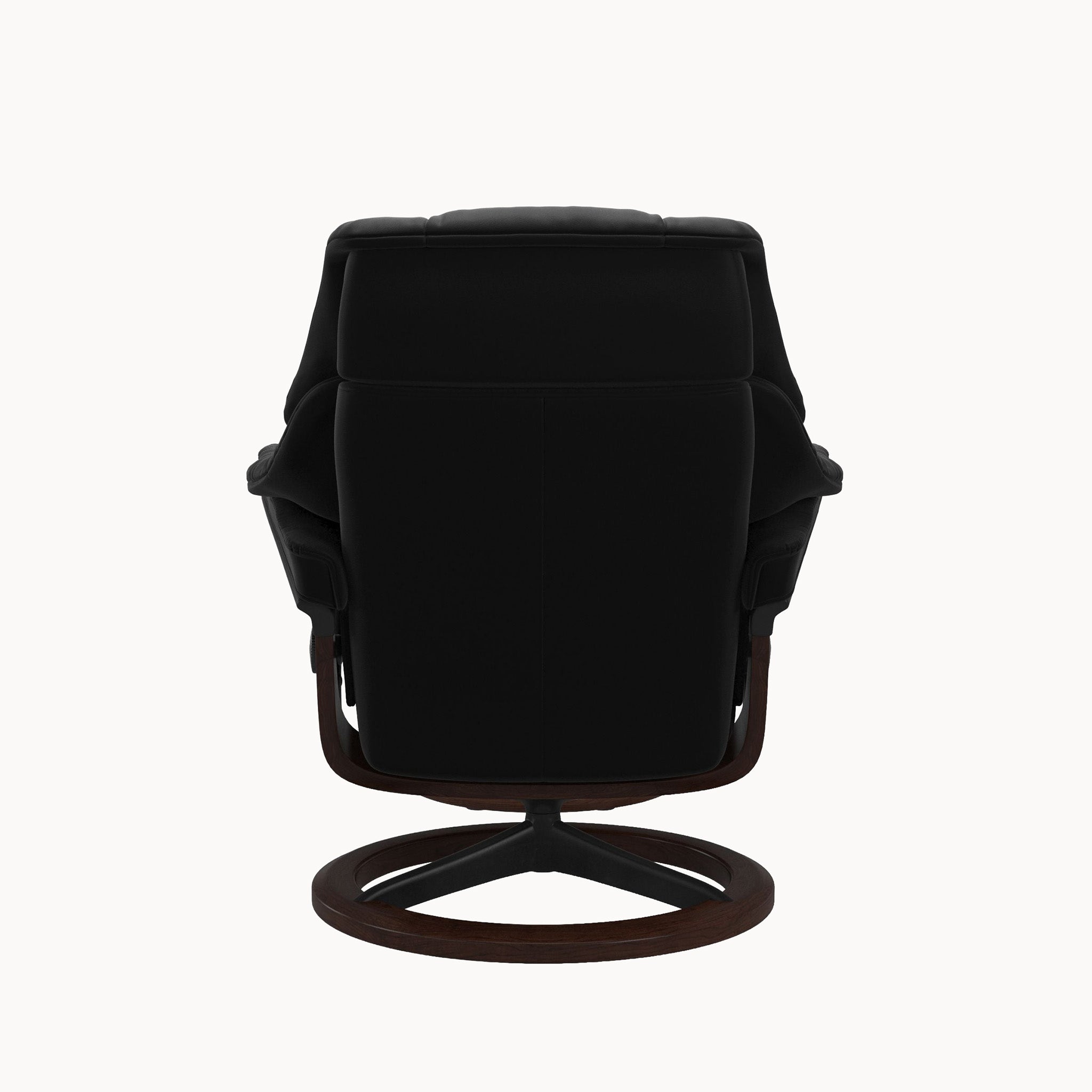 Stressless Reno Signature Base Chair & Ottoman - Paloma Black