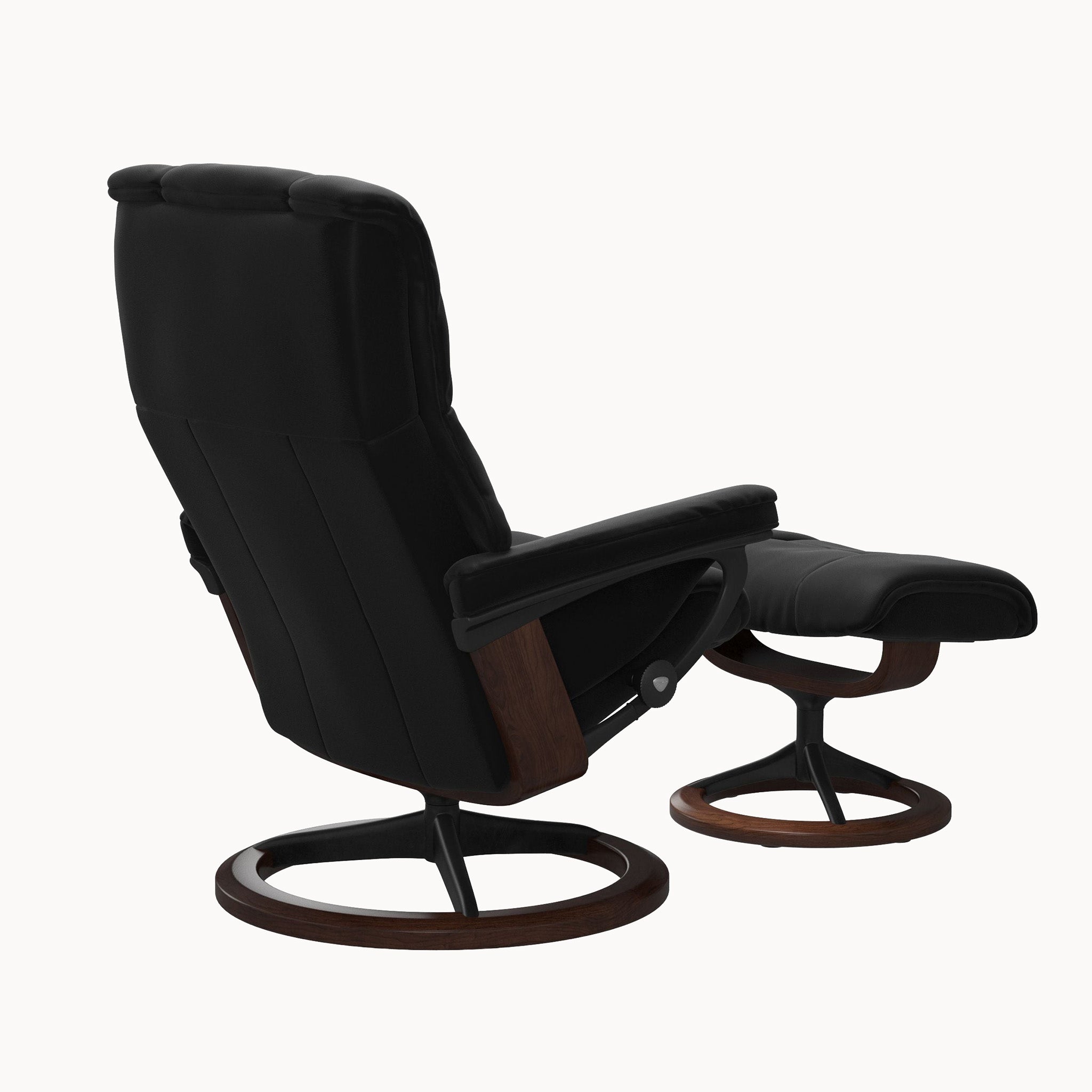 Stressless Mayfair Signature Base Chair & Ottoman - Paloma Black