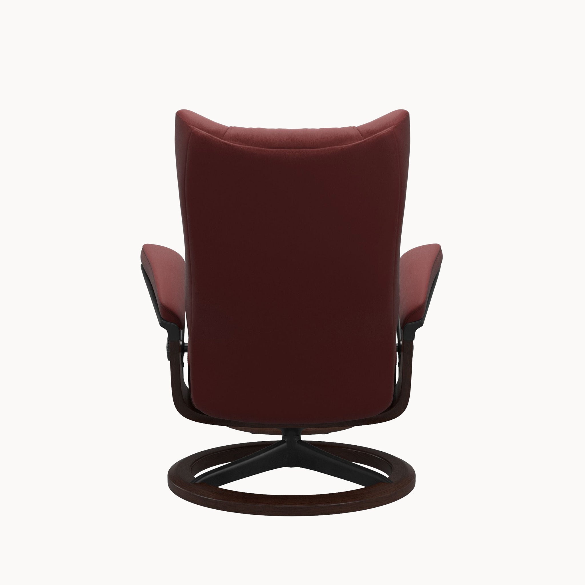 Stressless Wing Signature Base Chair & Ottoman - Paloma Cherry
