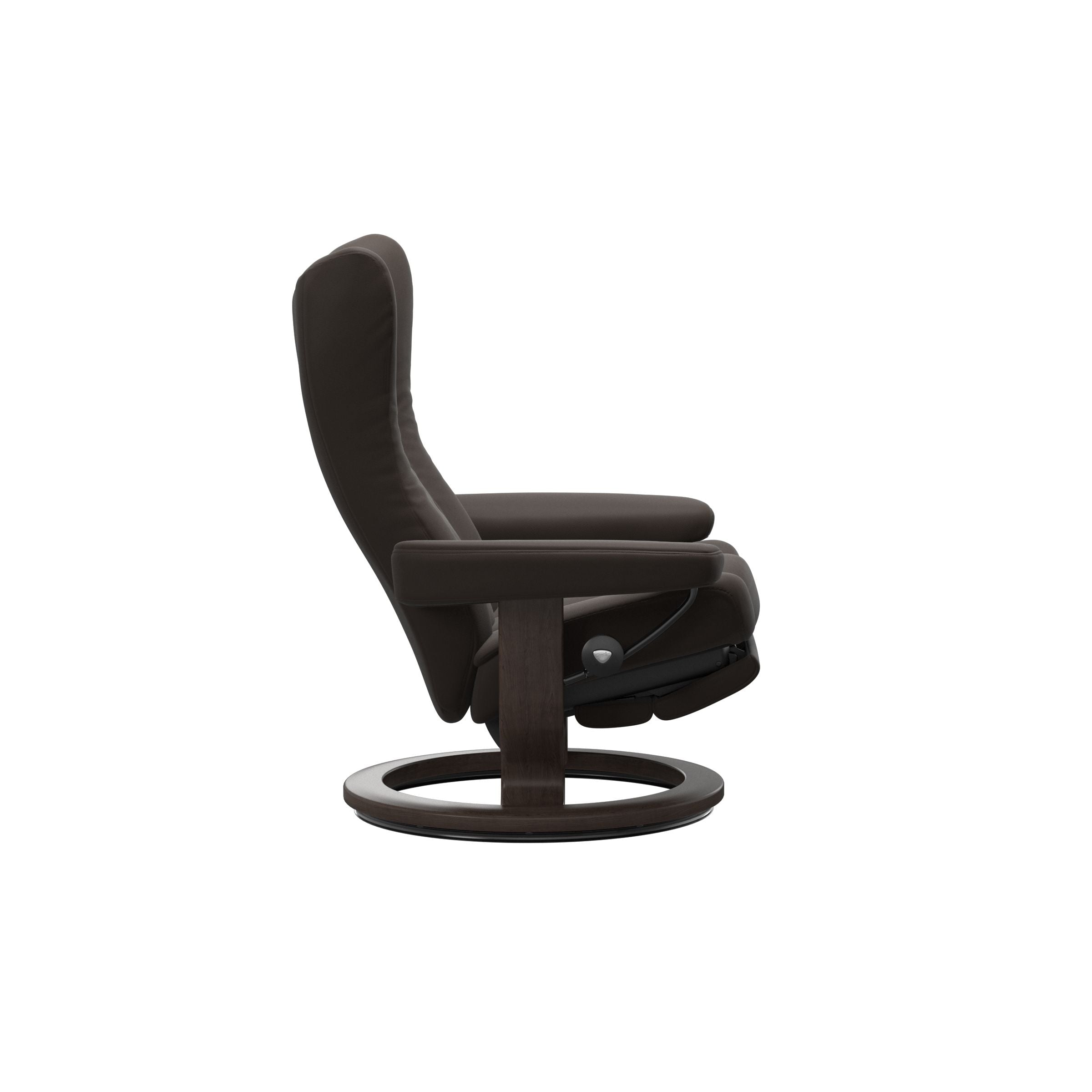Stressless Wing Power Recliner — Paloma Chestnut