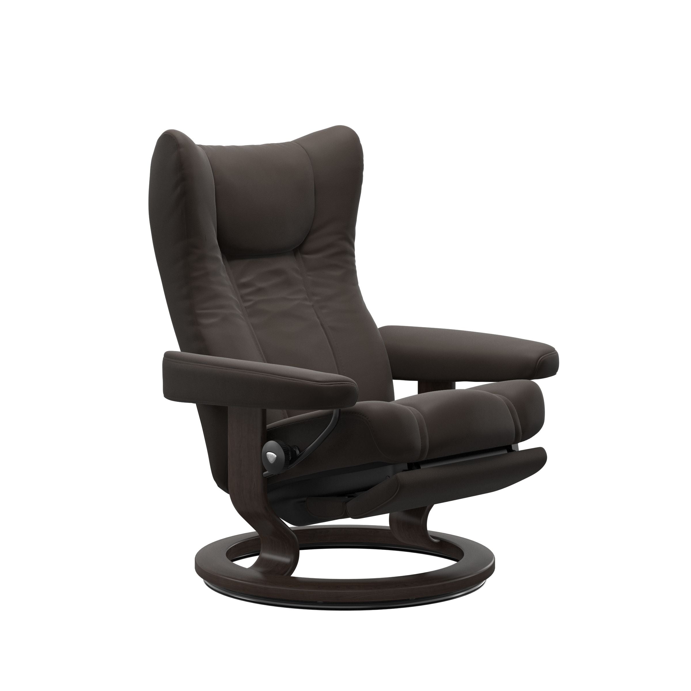 Stressless Wing Power Recliner — Paloma Chestnut