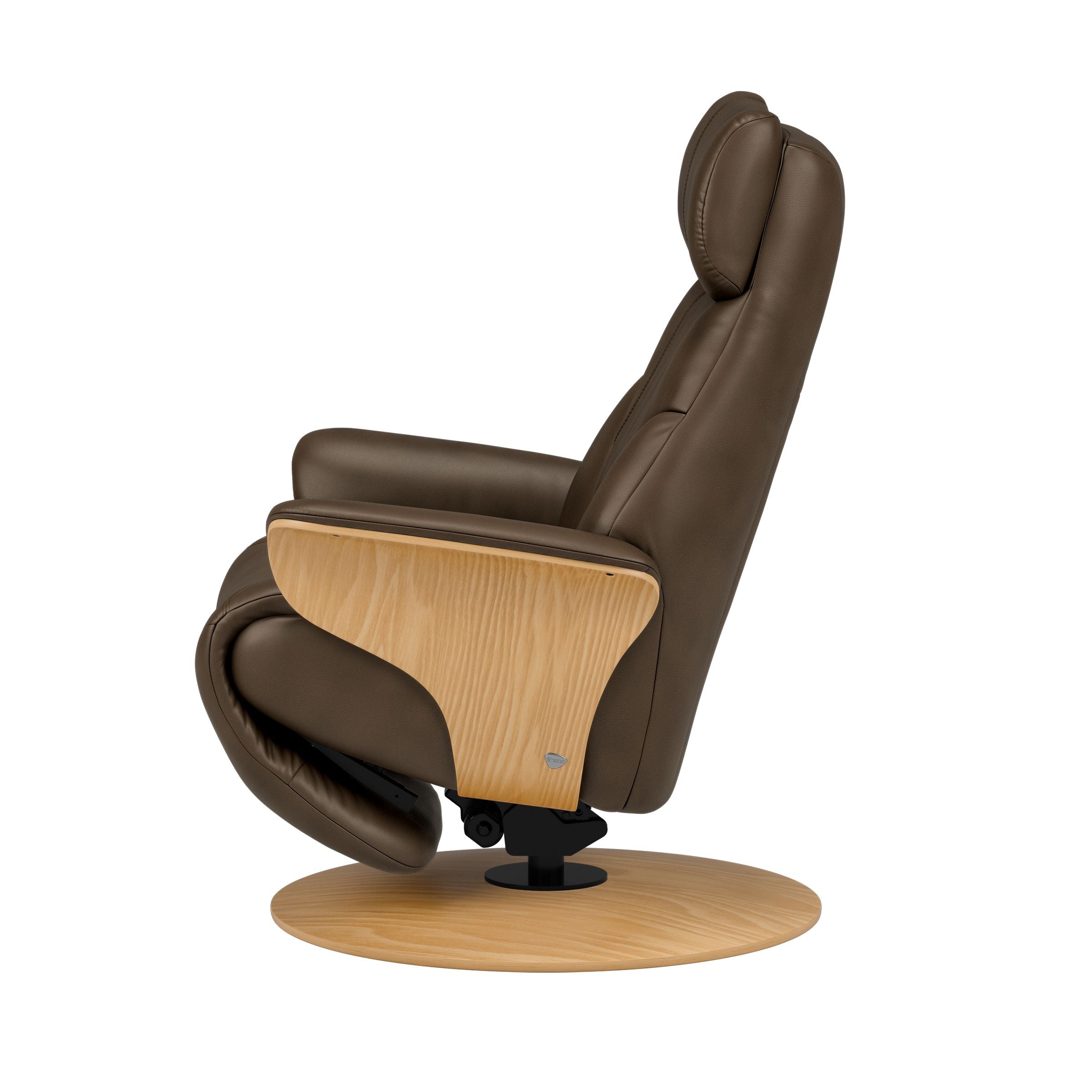 Stressless Adam Wood Disc Recliner — Paloma Chocolate
