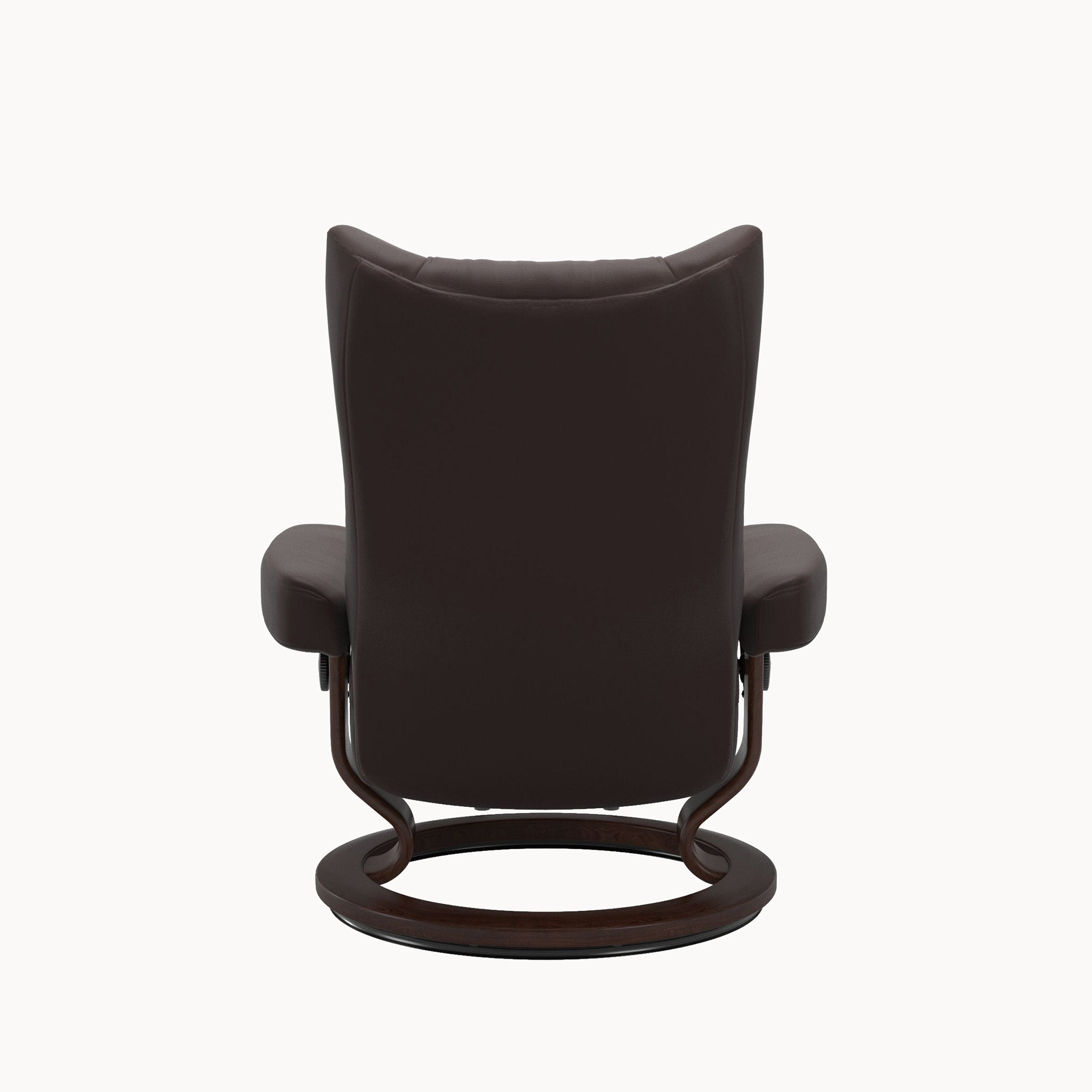 Stressless Wing Classic Base Chair & Ottoman - Paloma Chocolate