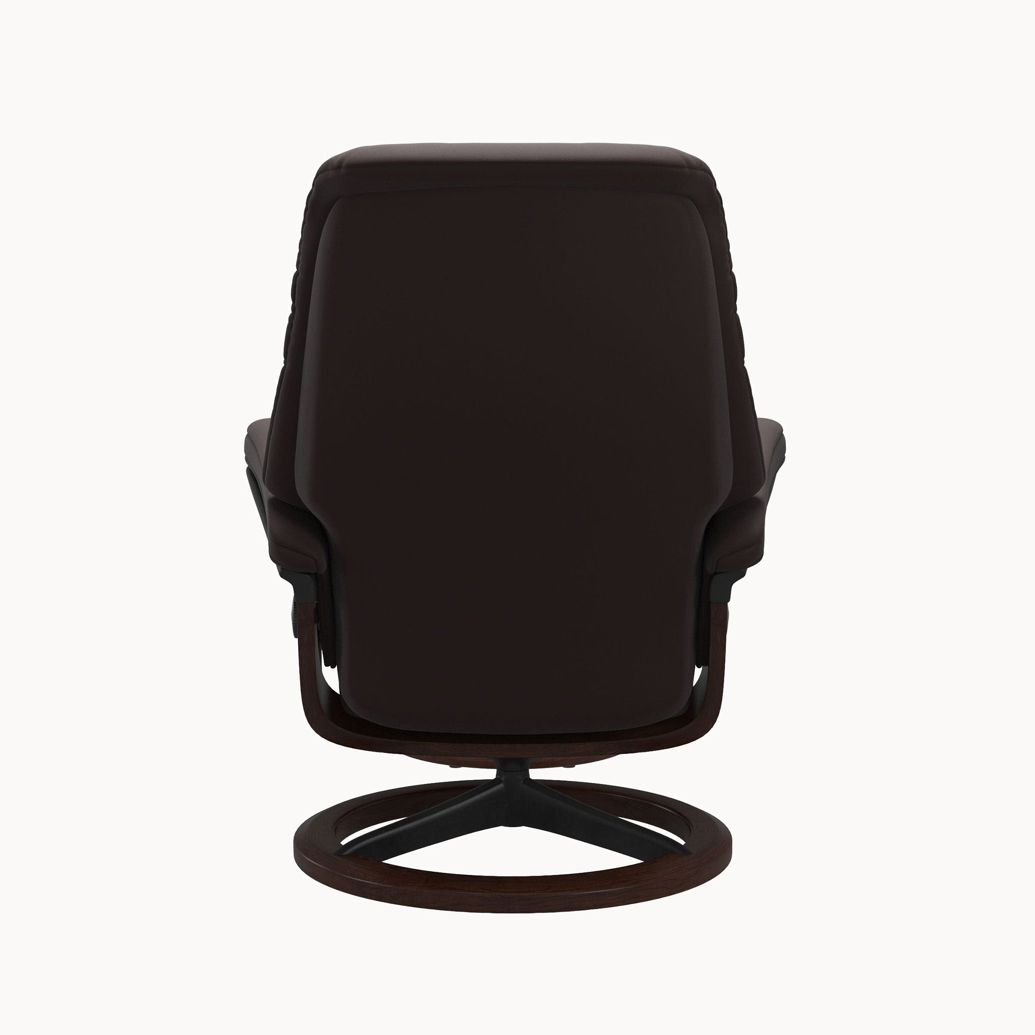 Stressless Sunrise Signature Base Chair & Ottoman - Paloma Chocolate