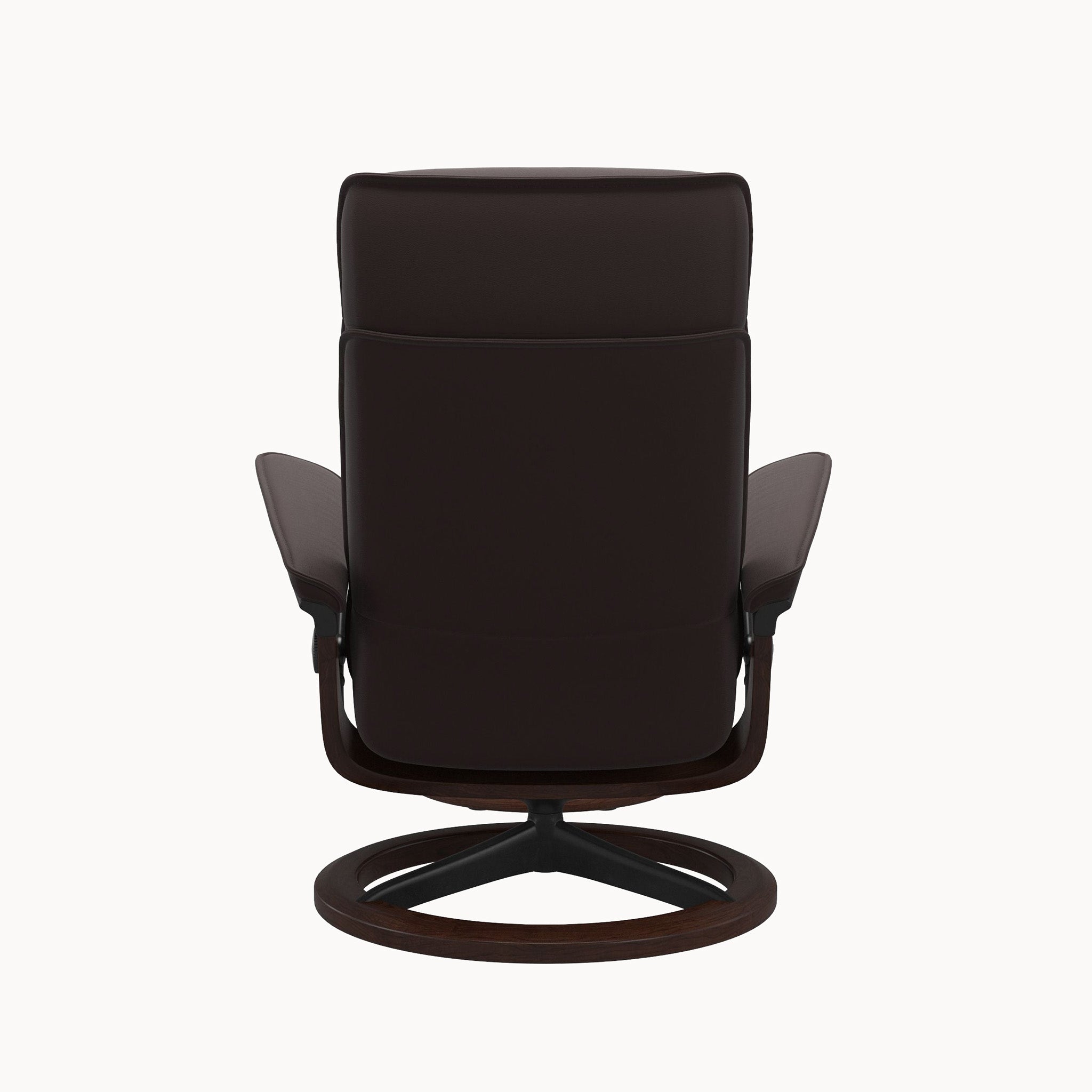 Stressless Admiral Signature Base Chair & Ottoman - Paloma Chocolate