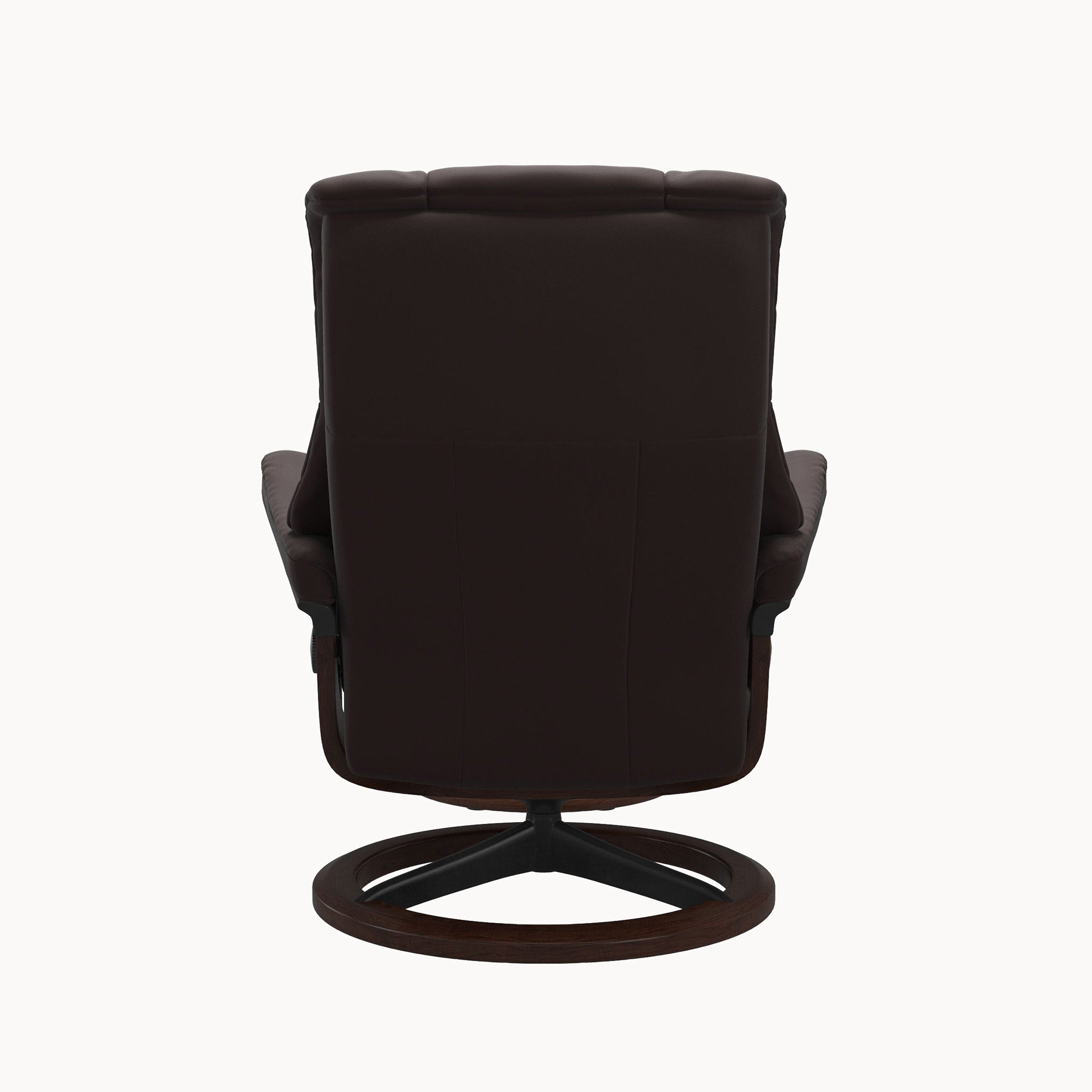 Stressless Mayfair Signature Base Chair & Ottoman - Paloma Chocolate