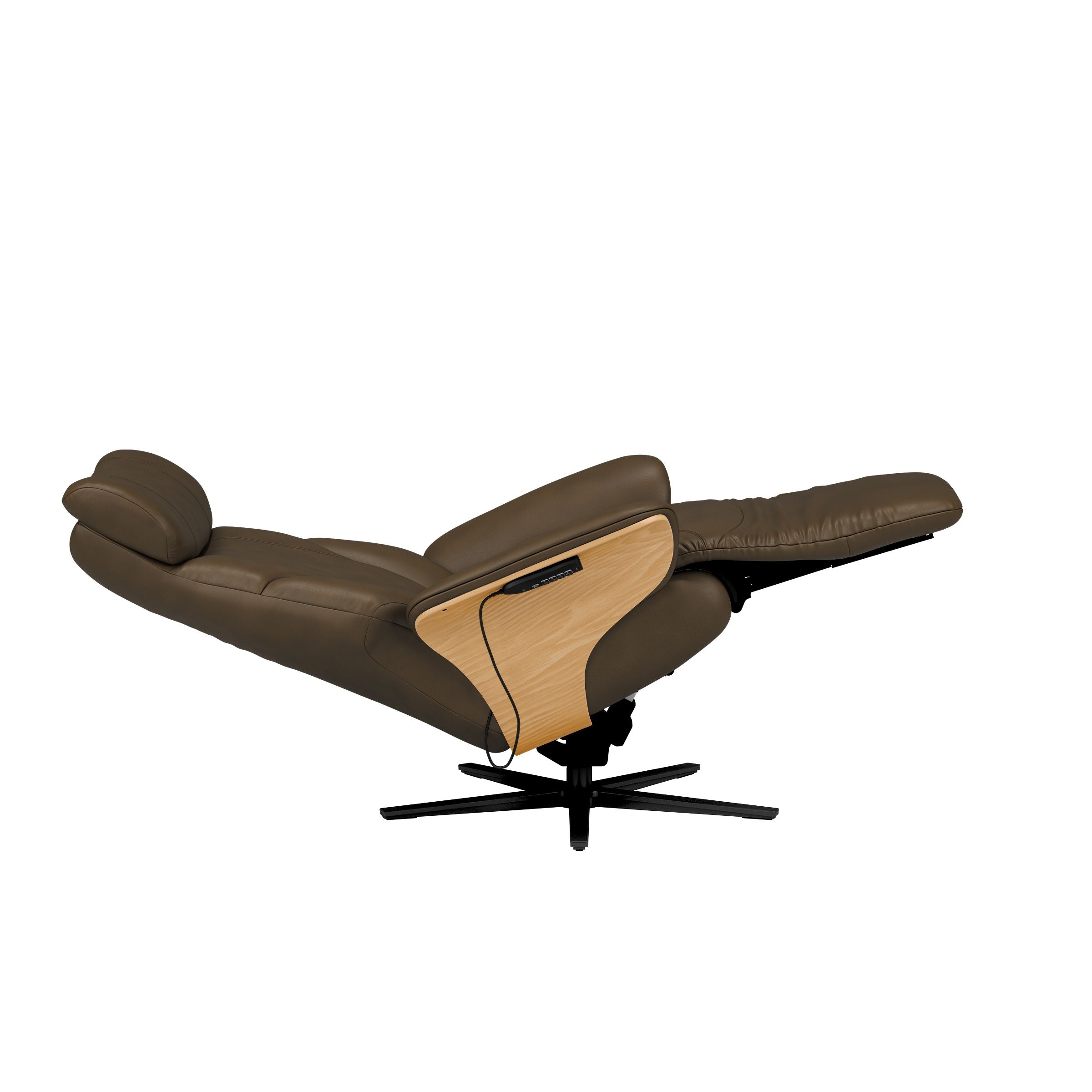 Stressless Adam Disc Base Recliner — Paloma Chocolate