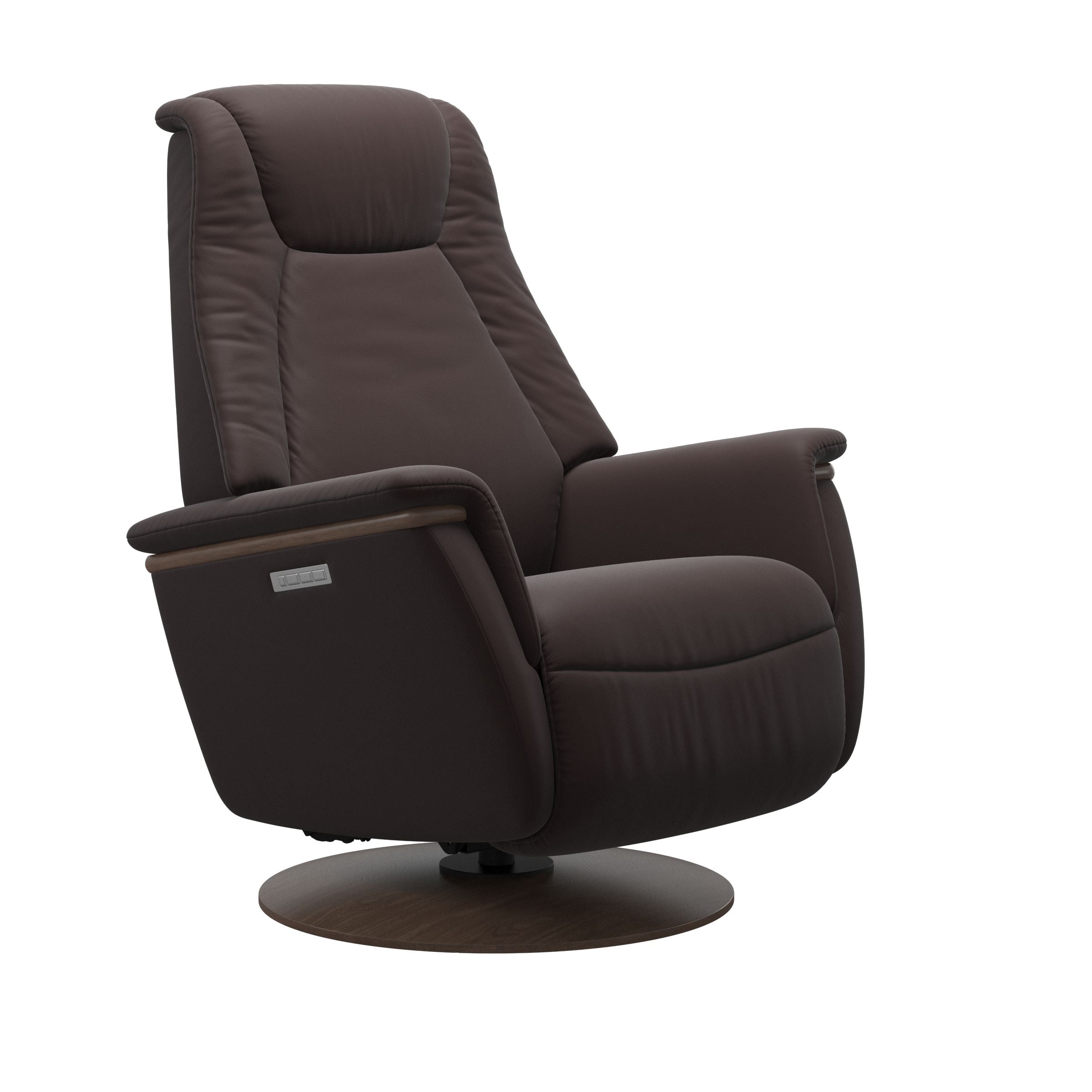 Stressless Max Moon Base Recliner — Paloma Chocolate