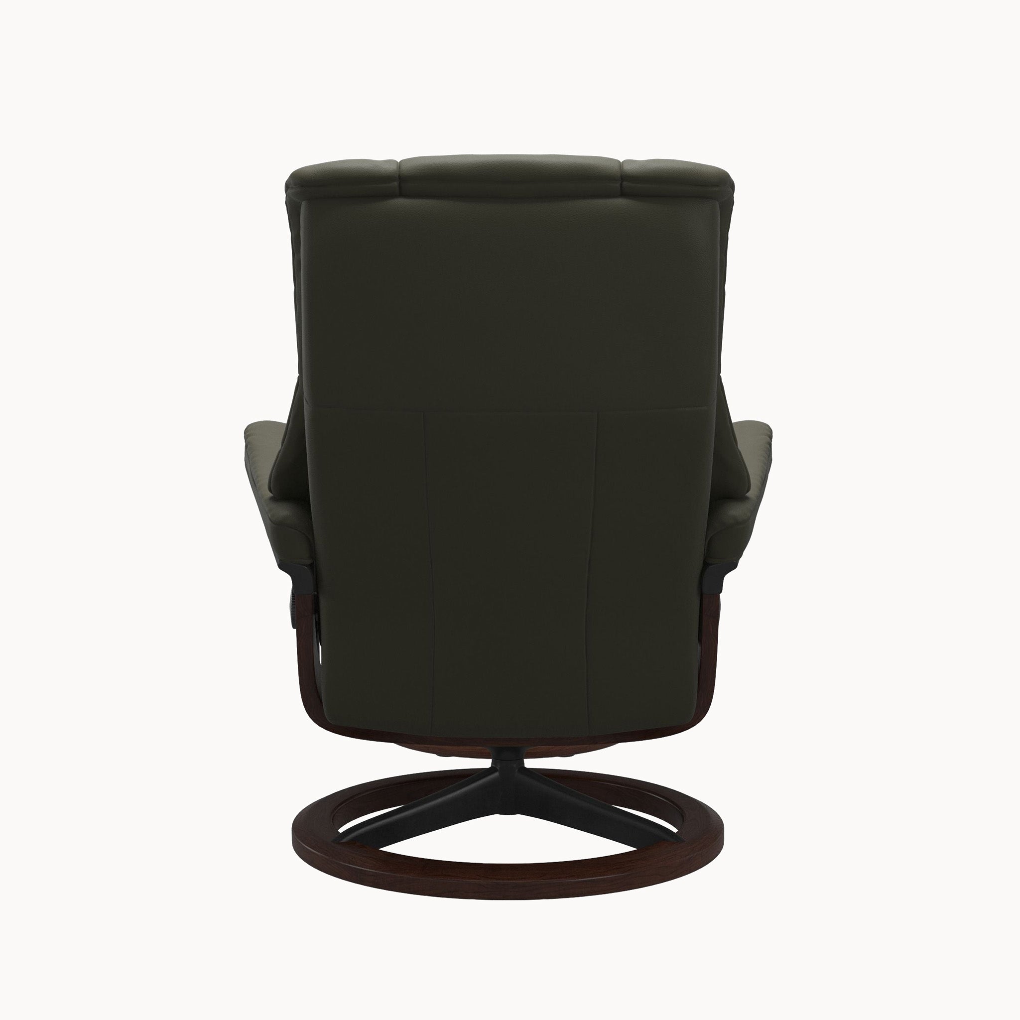Stressless Mayfair Signature Base Chair & Ottoman - Paloma Dark Olive