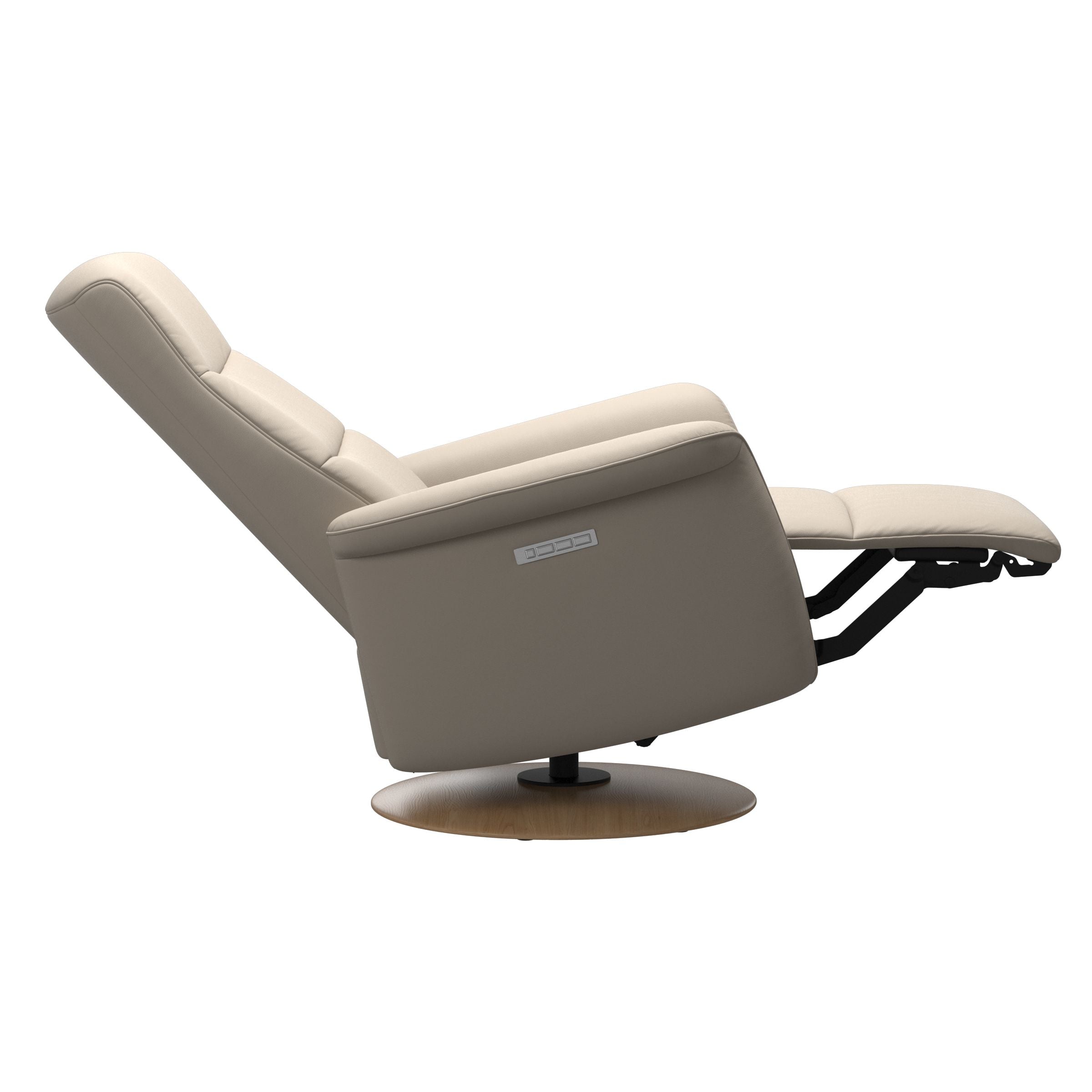 Stressless Mike Moon Base Recliner — Paloma Fog