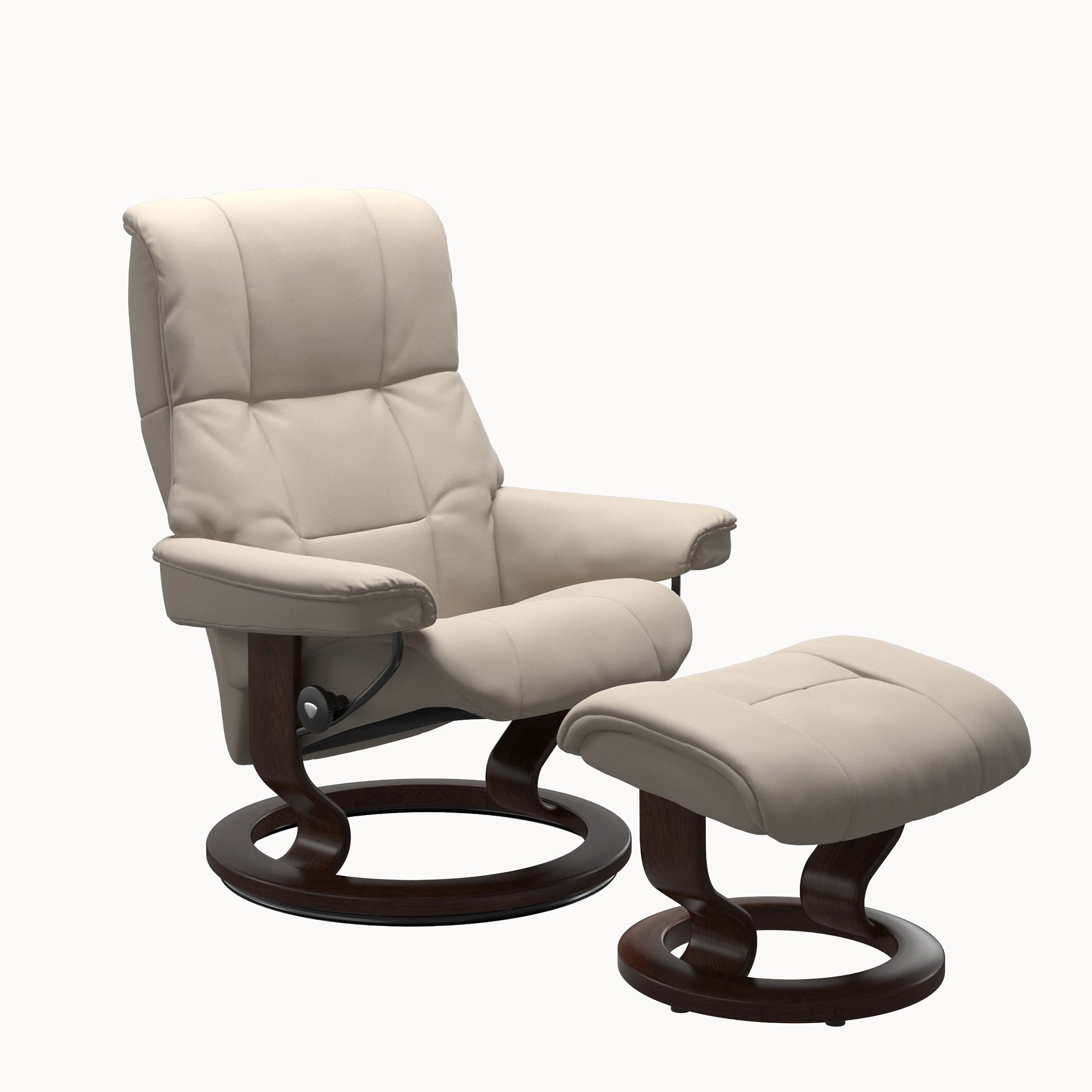 Stressless Mayfair Classic Base Chair & Ottoman - Paloma Fog