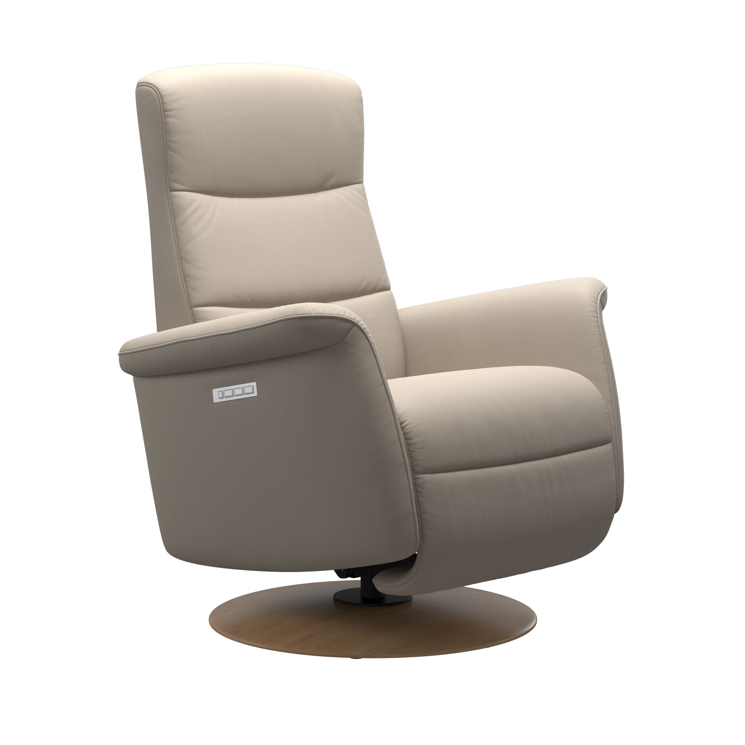 Stressless Mike Moon Base Recliner — Paloma Fog