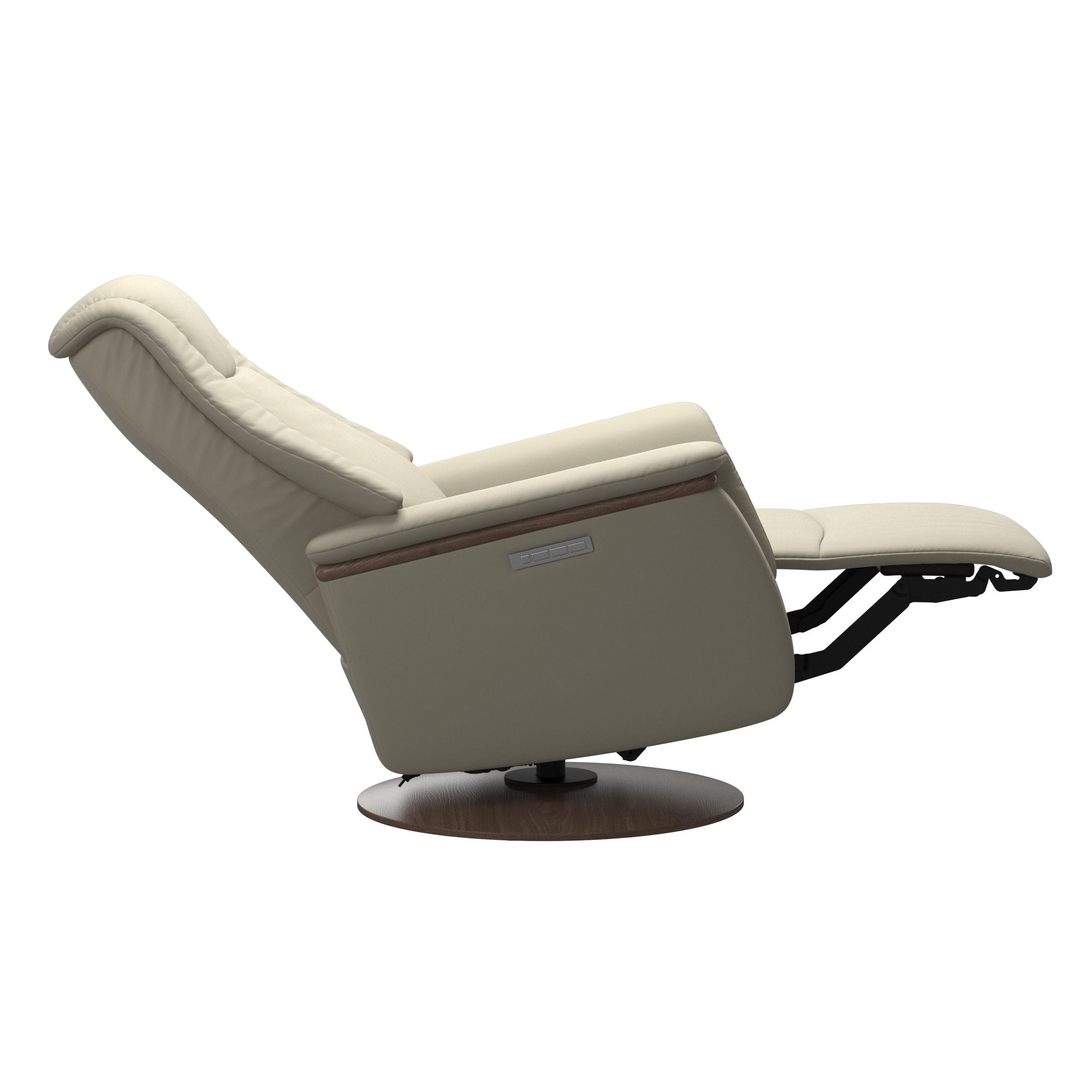 Stressless Max Moon Base Recliner — Paloma Light Grey