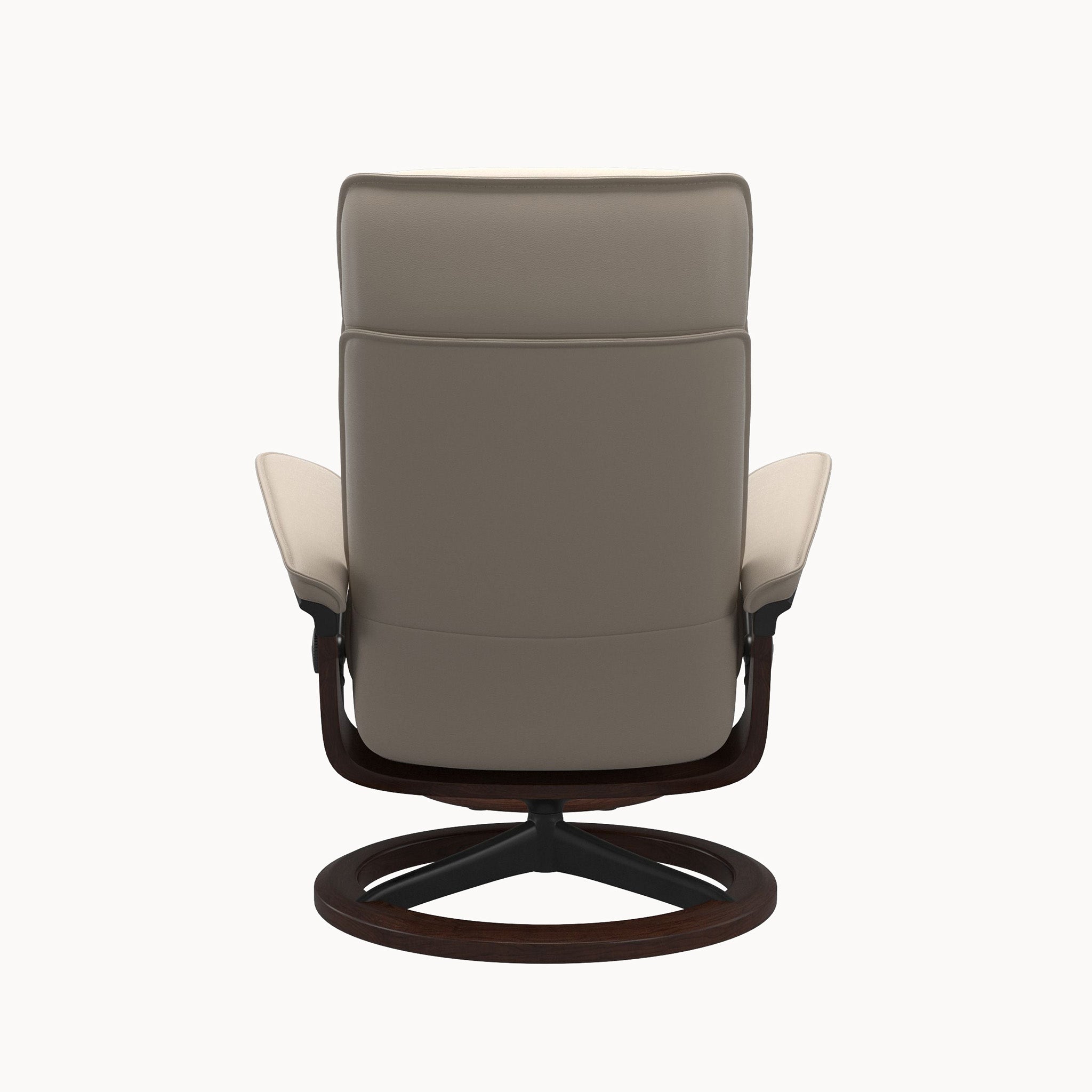 Stressless Admiral Signature Base Chair & Ottoman - Paloma Mushroom