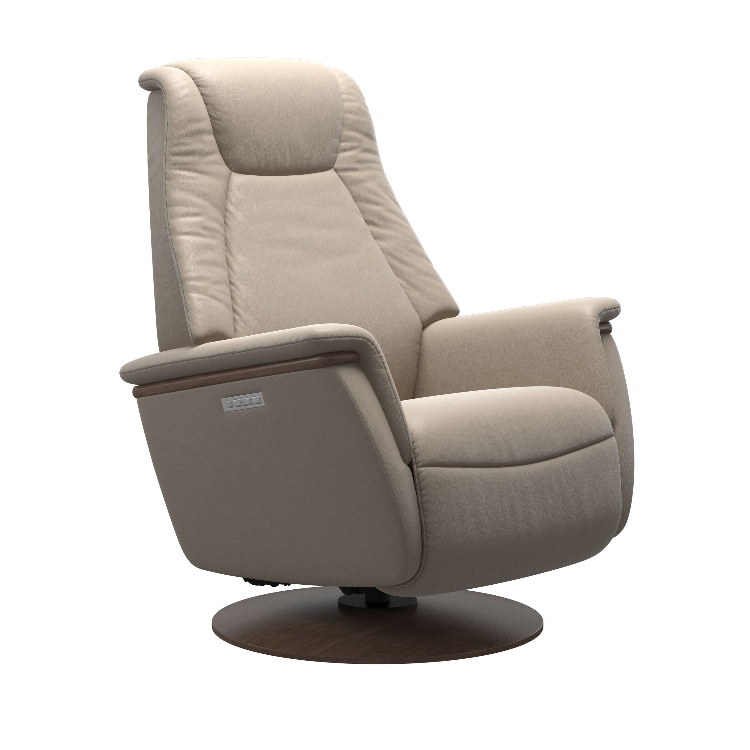 Stressless Max Moon Base Recliner — Paloma Mushroom