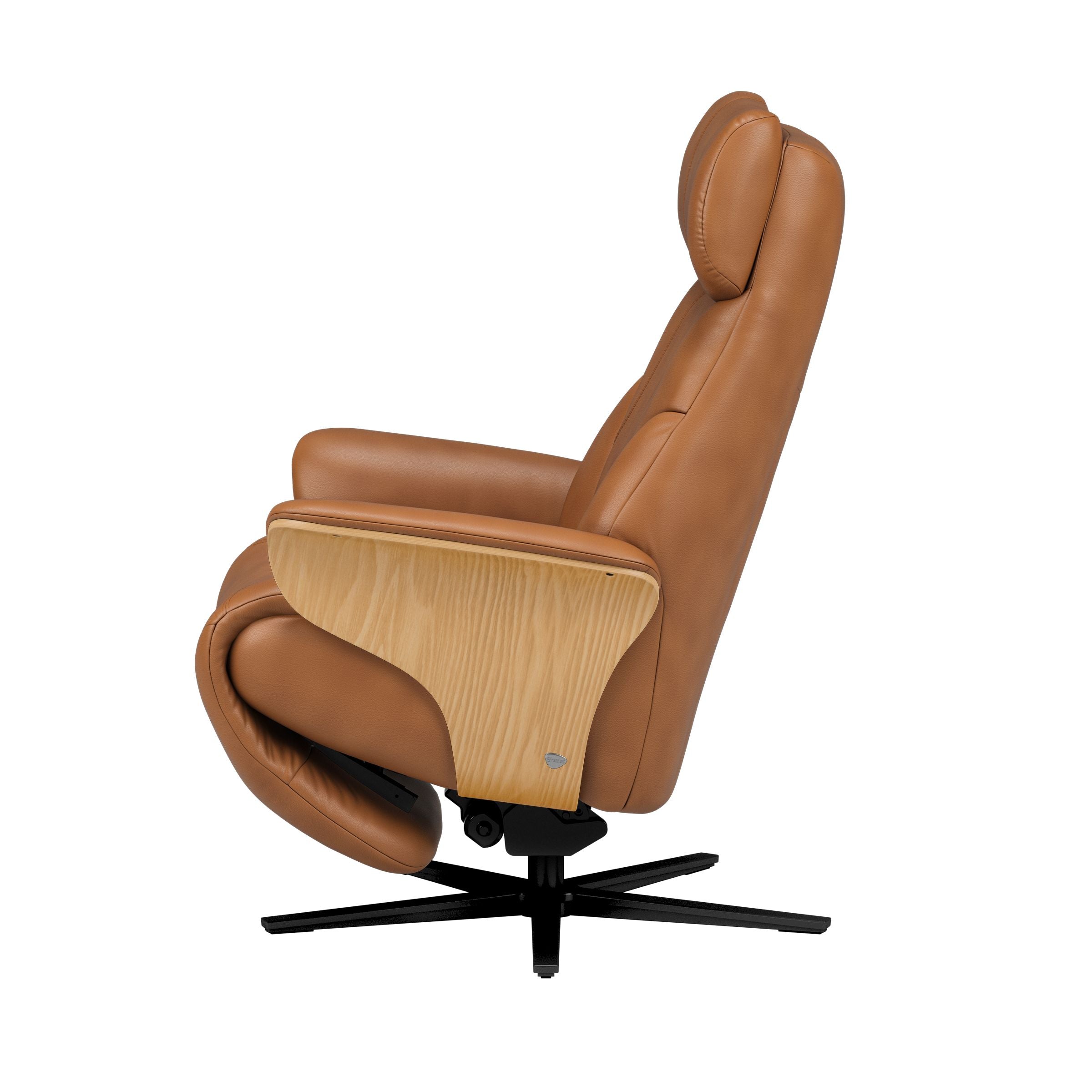 Stressless Adam Disc Base Recliner — Paloma New Cognac