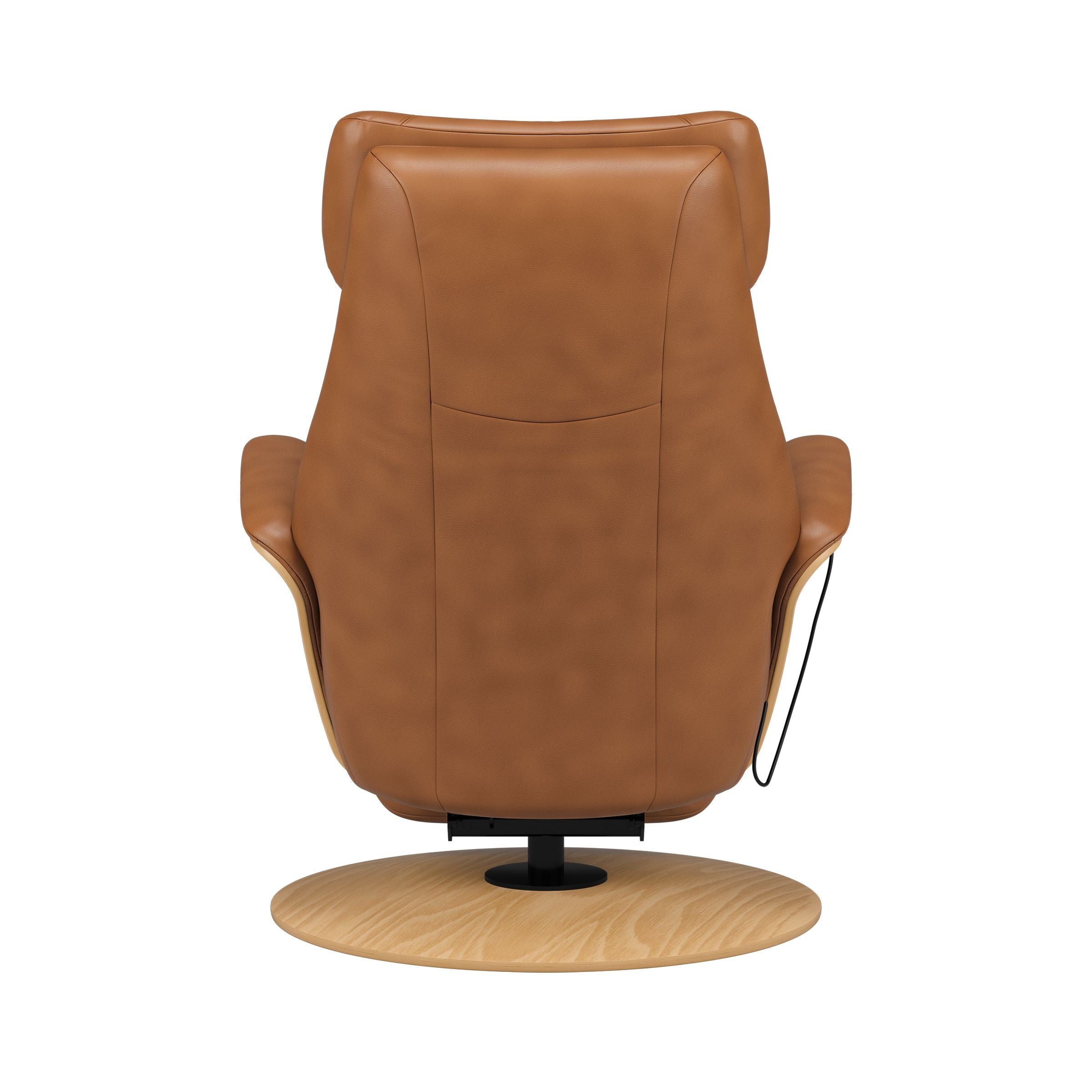 Stressless Adam Wood Disc Recliner — Paloma New Cognac
