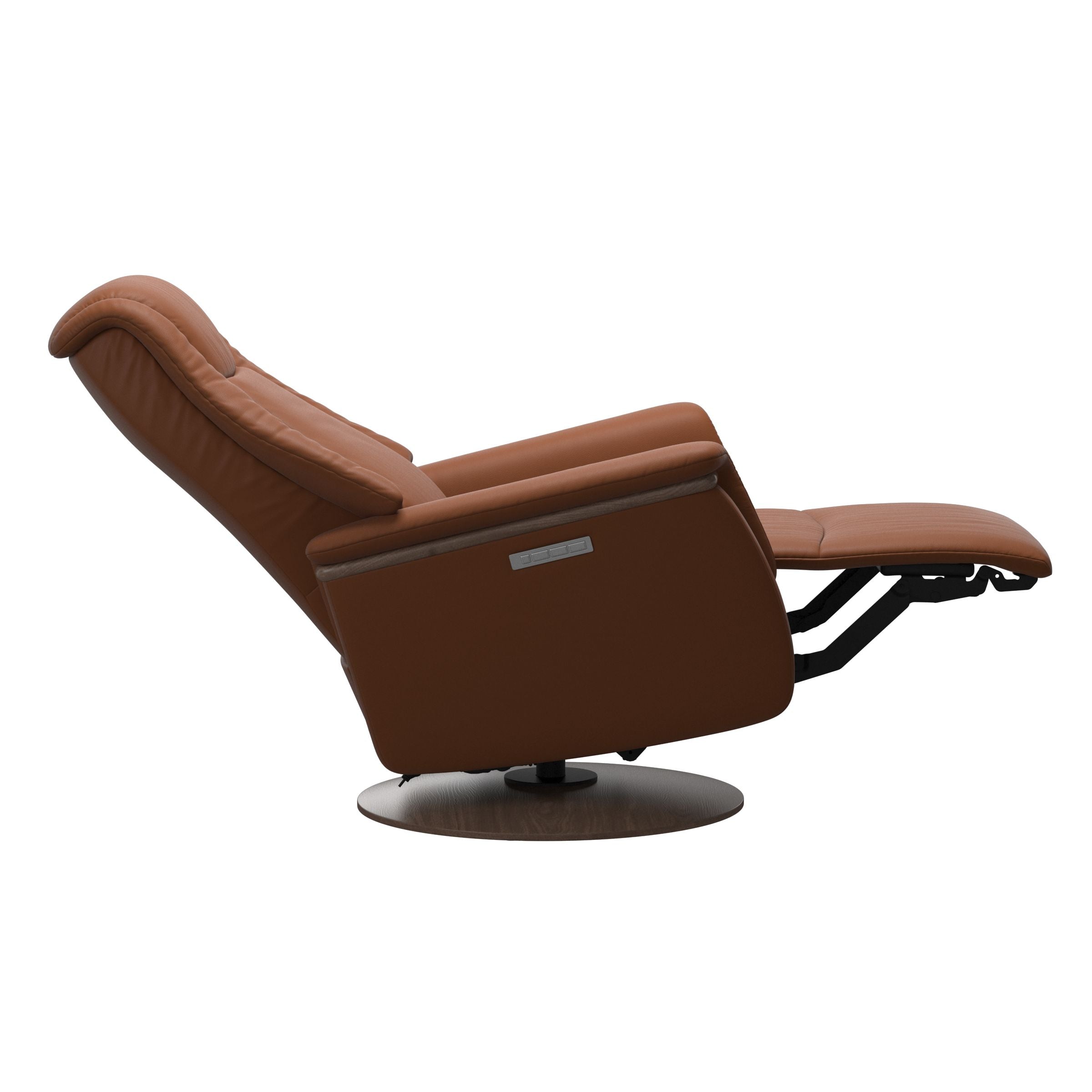 Stressless Max Moon Base Recliner — Paloma New Cognac