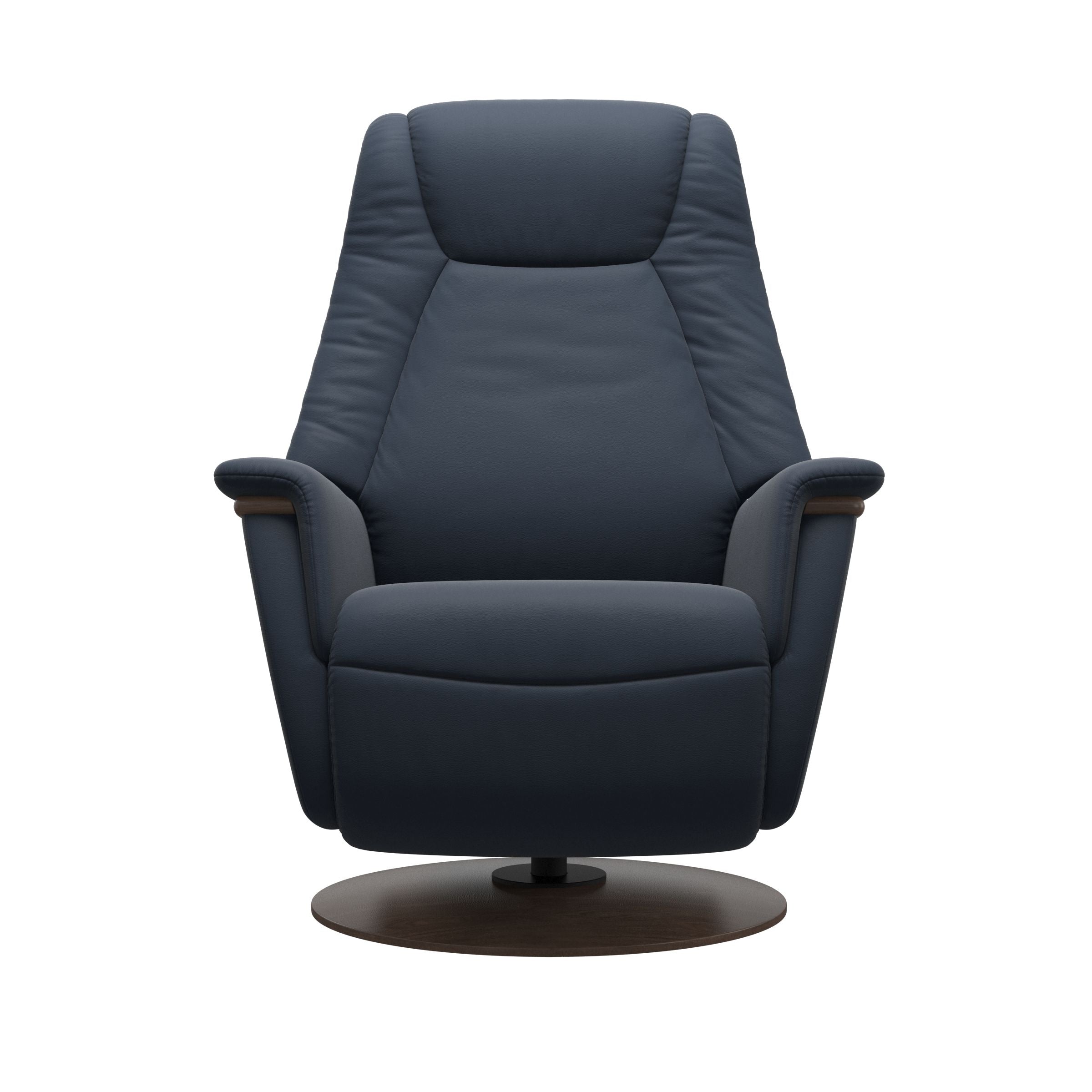 Stressless Max Moon Base Recliner — Paloma Oxford Blue