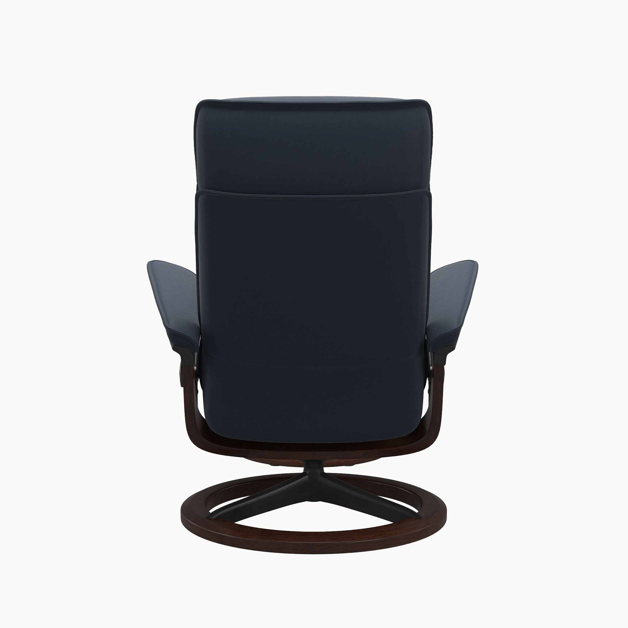 Stressless Admiral Signature Base Chair & Ottoman - Paloma Oxford Blue