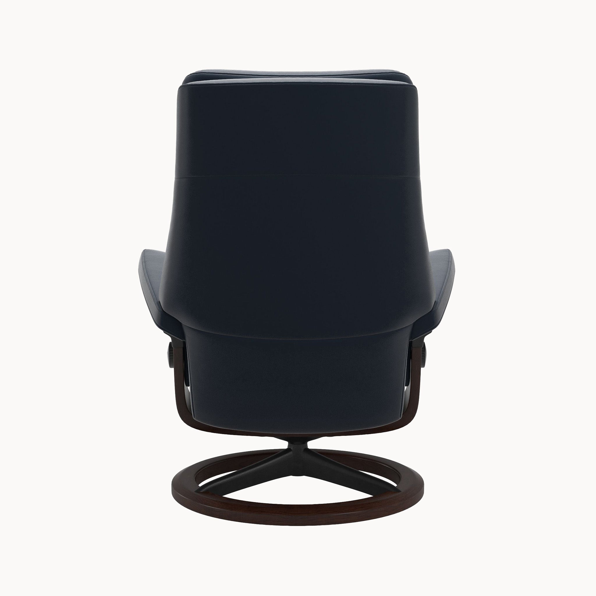 Stressless Paul Signature Base Chair & Ottoman - Paloma Oxford Blue