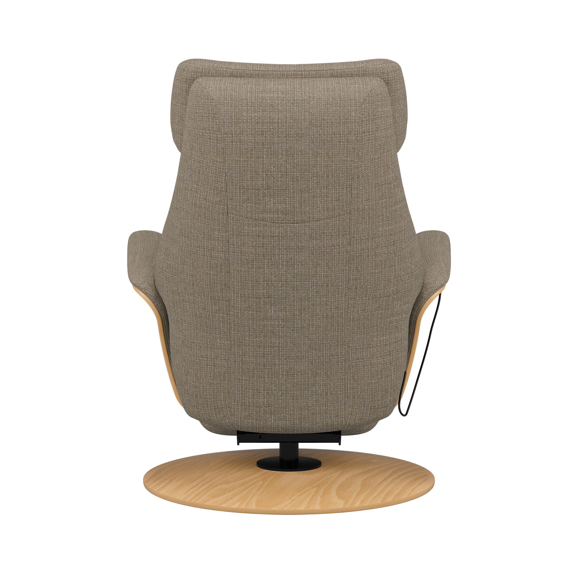 Stressless Adam Wood Disc Recliner — Paloma Oxford Blue