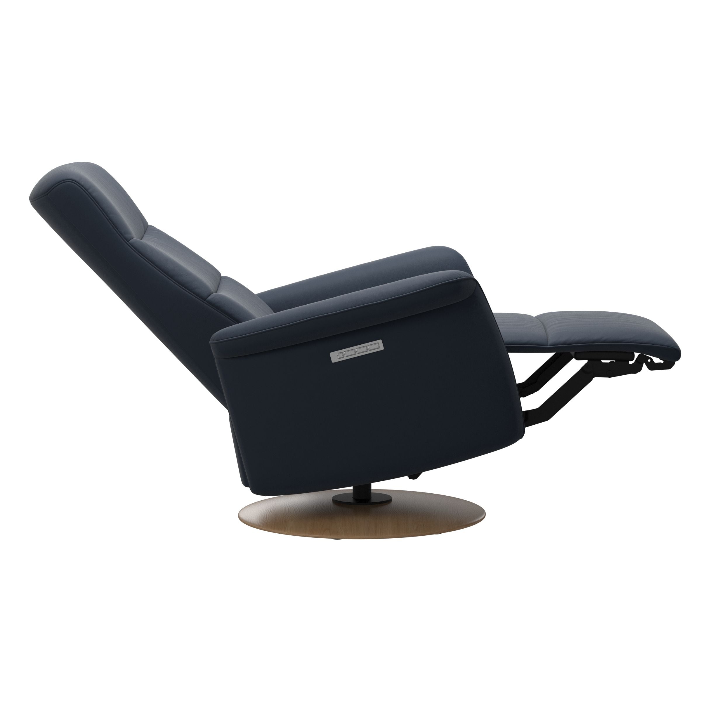 Stressless Mike Moon Base Recliner — Paloma Oxford Blue