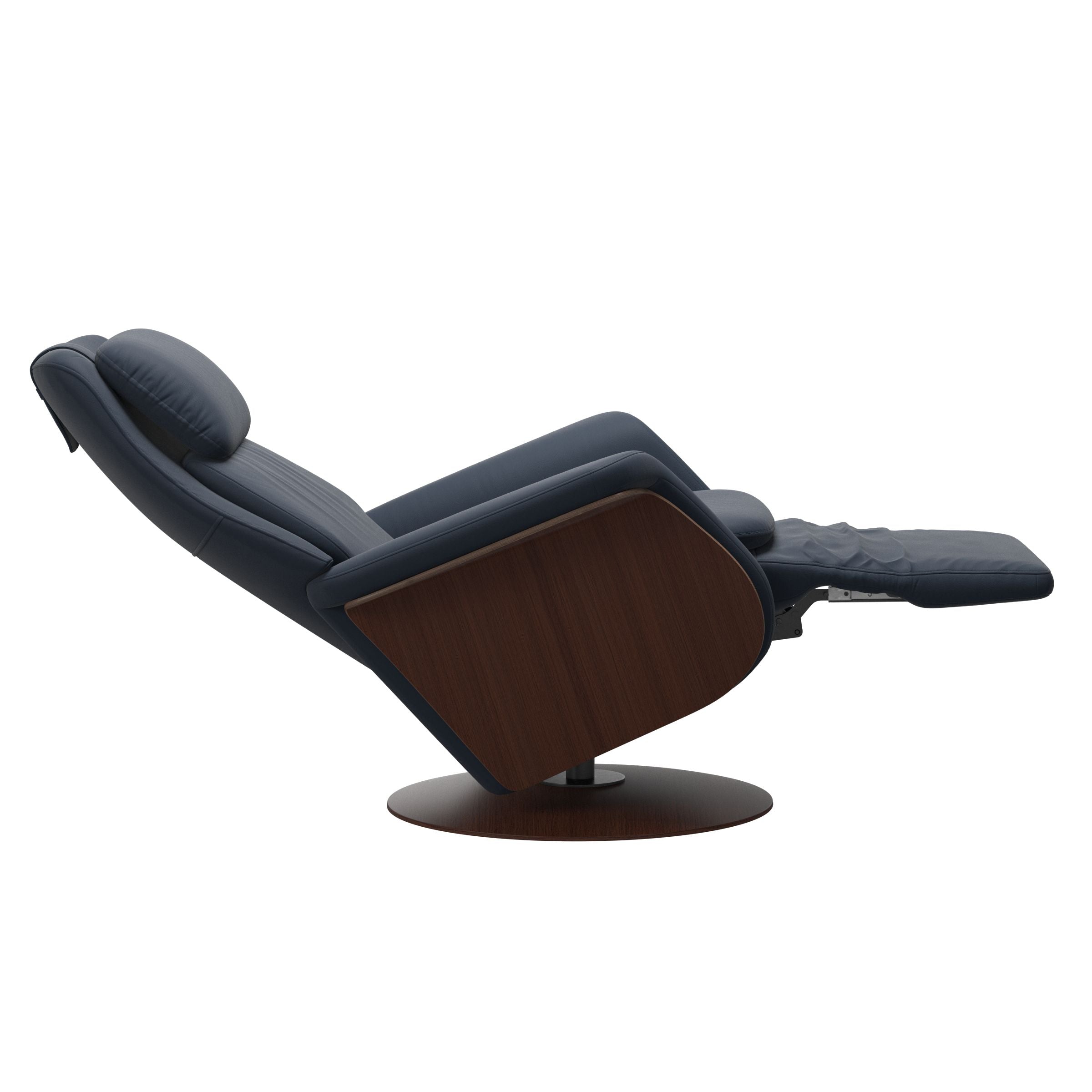 Stressless Sam Disc Base Recliner — Paloma Oxford Blue