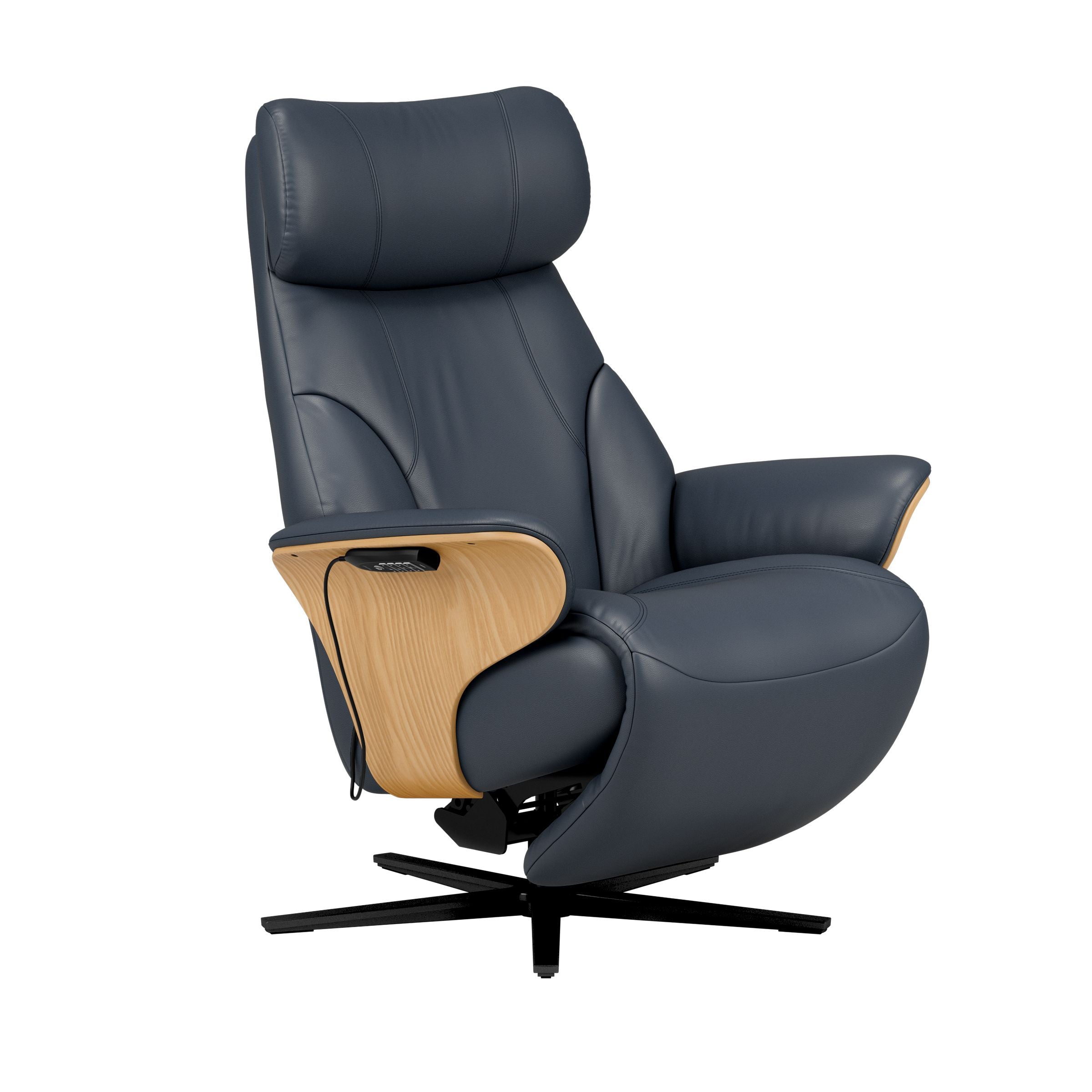 Stressless Adam Disc Base Recliner — Paloma Oxford Blue