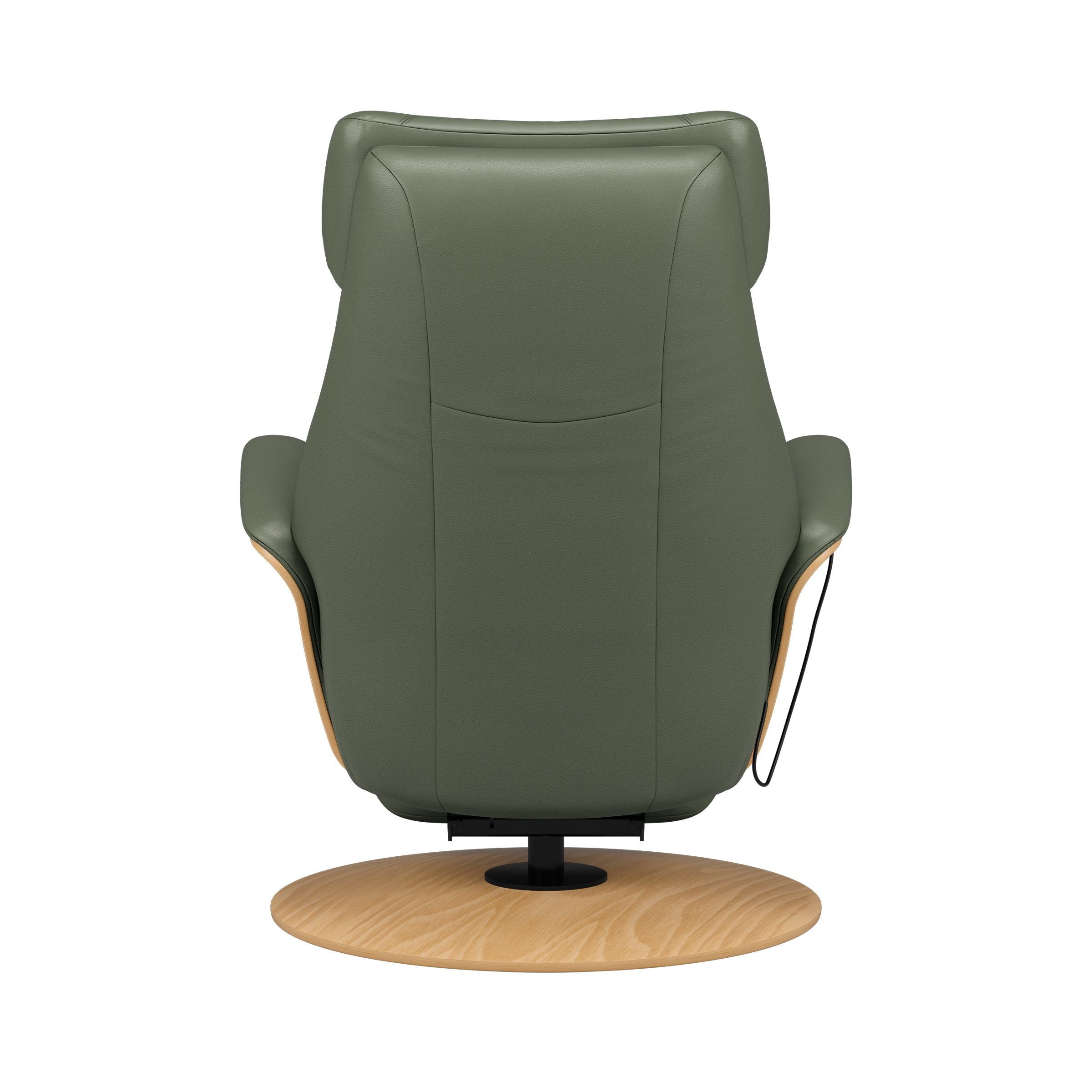 Stressless Adam Wood Disc Recliner — Paloma Sage Green