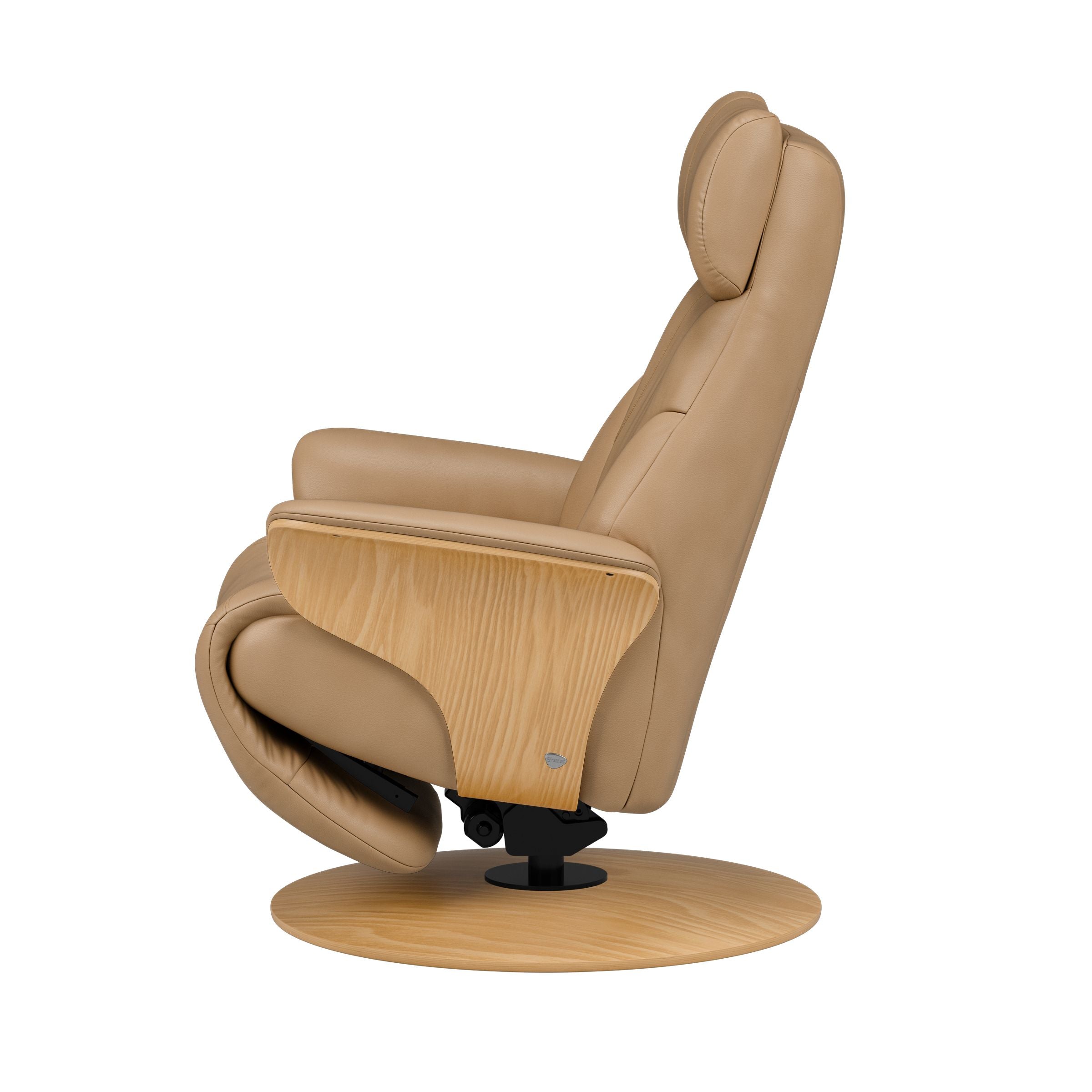 Stressless Adam Wood Disc Recliner — Paloma Sand