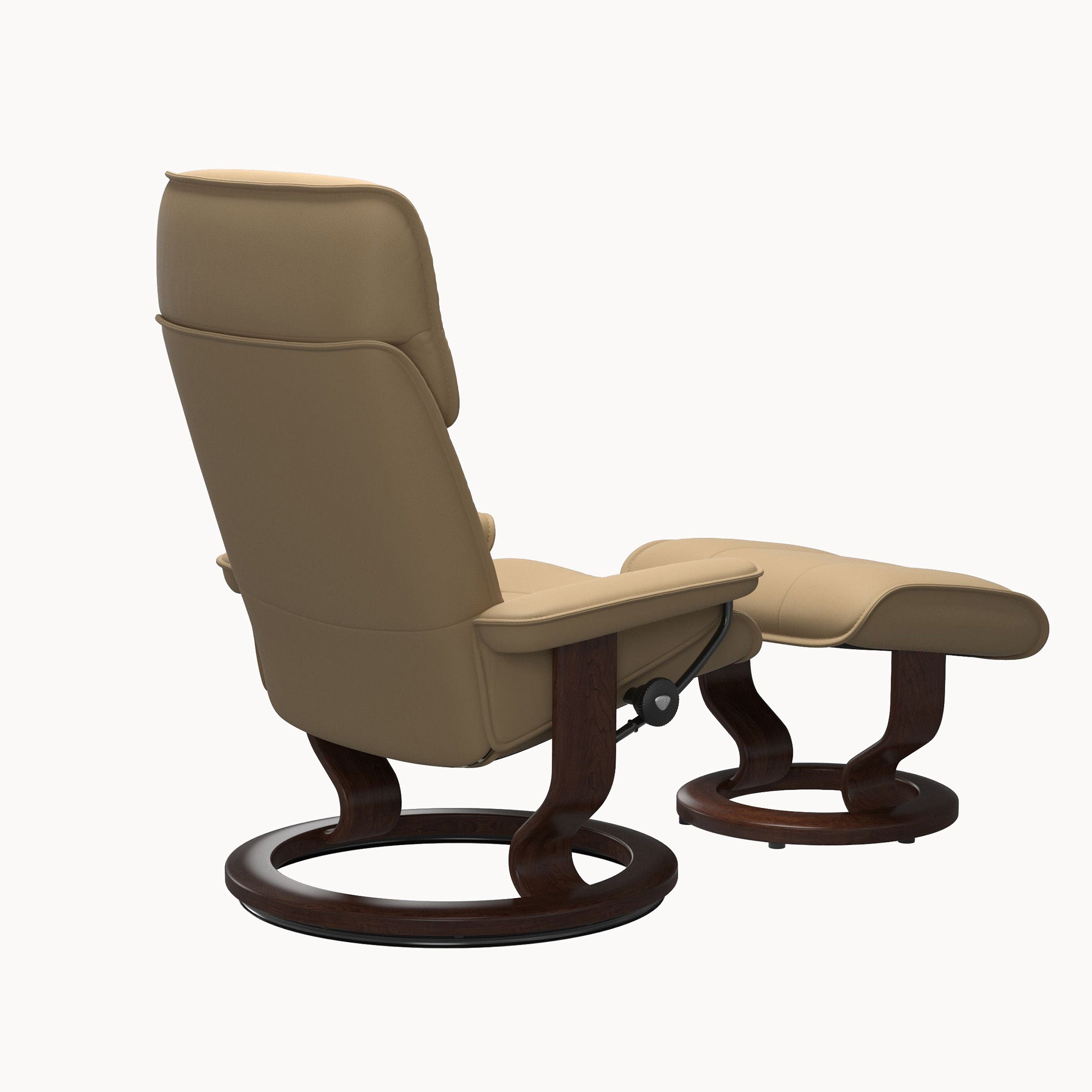 Stressless Admiral Classic Base Chair & Ottoman - Paloma Sand