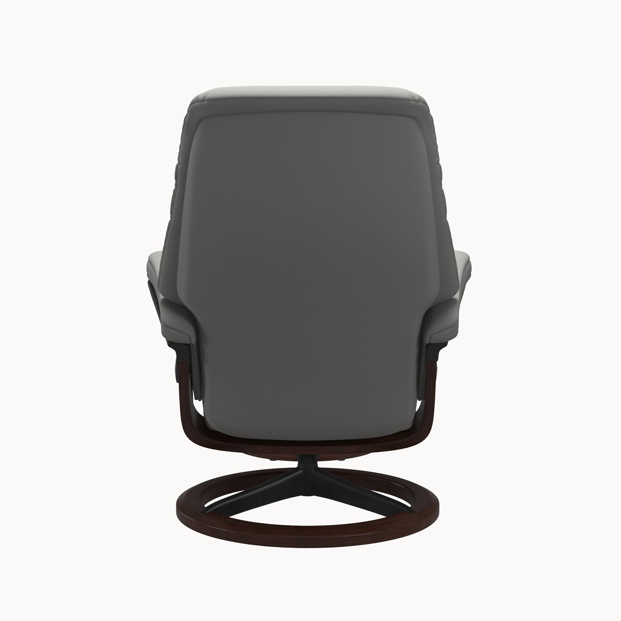 Stressless Sunrise Signature Base Chair & Ottoman - Paloma Silver Grey