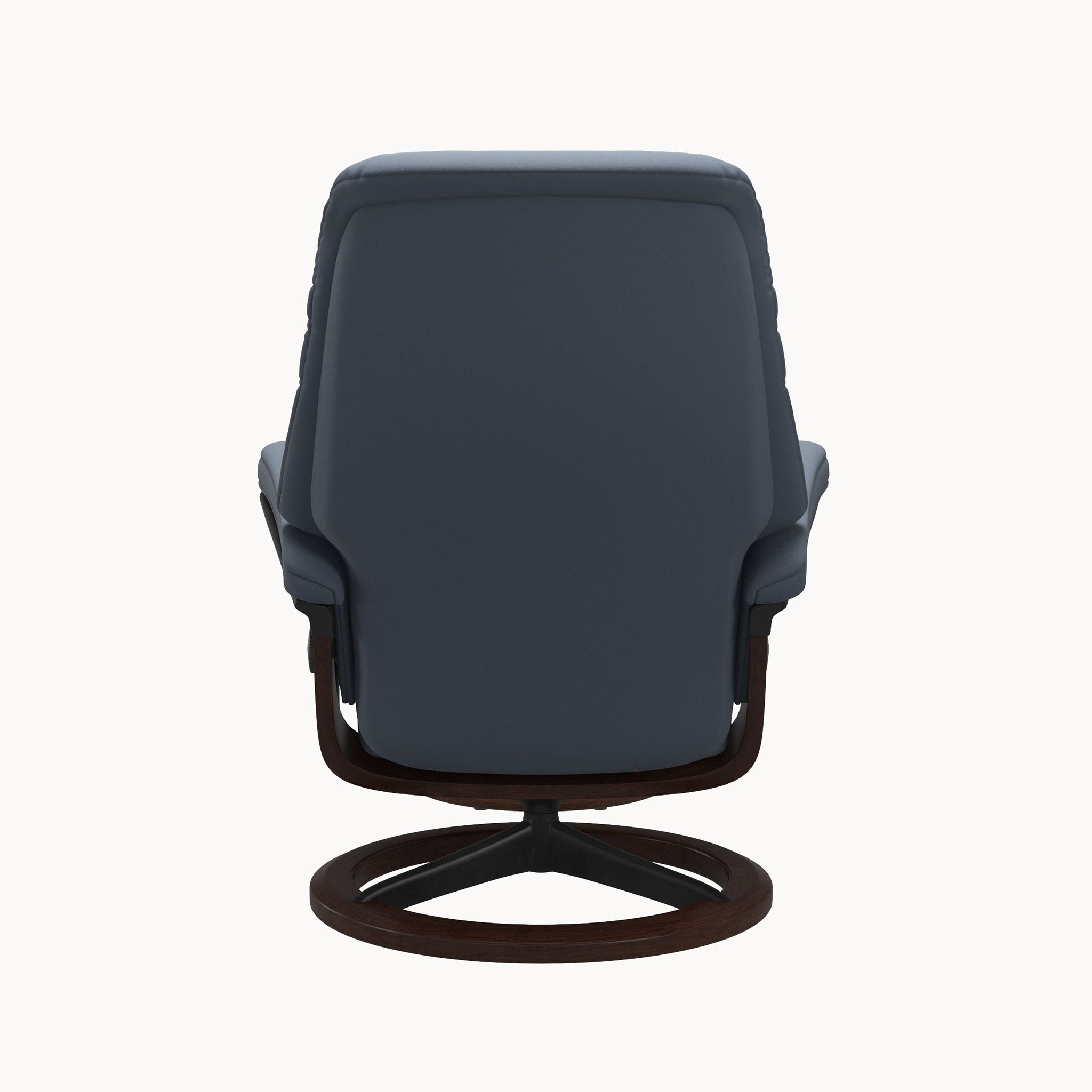 Stressless Sunrise Signature Base Chair & Ottoman - Paloma Sparrow Blue
