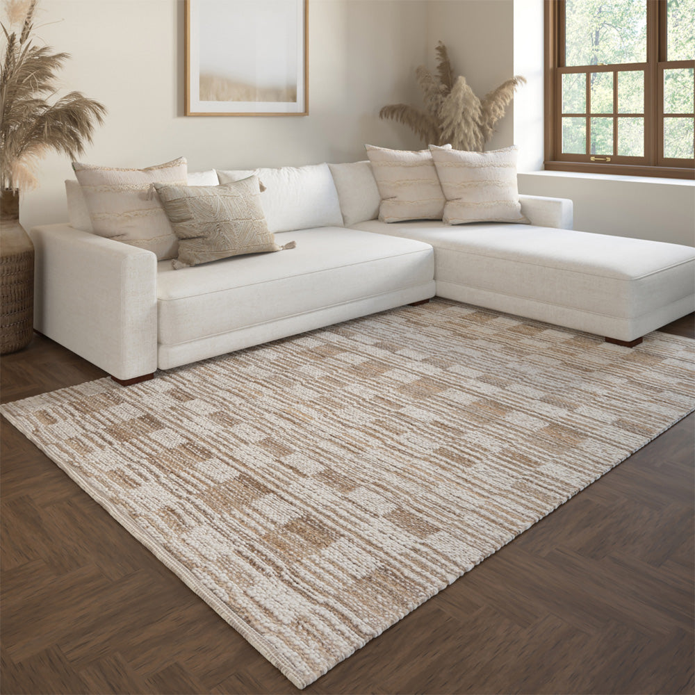 LR Home Pampas Rug — Beige / Ivory