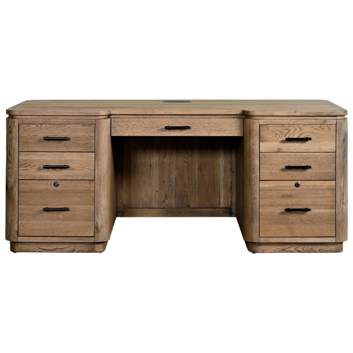 Yutzy Woodworking Rialto Double Pedestal Jr Executive Desk — front